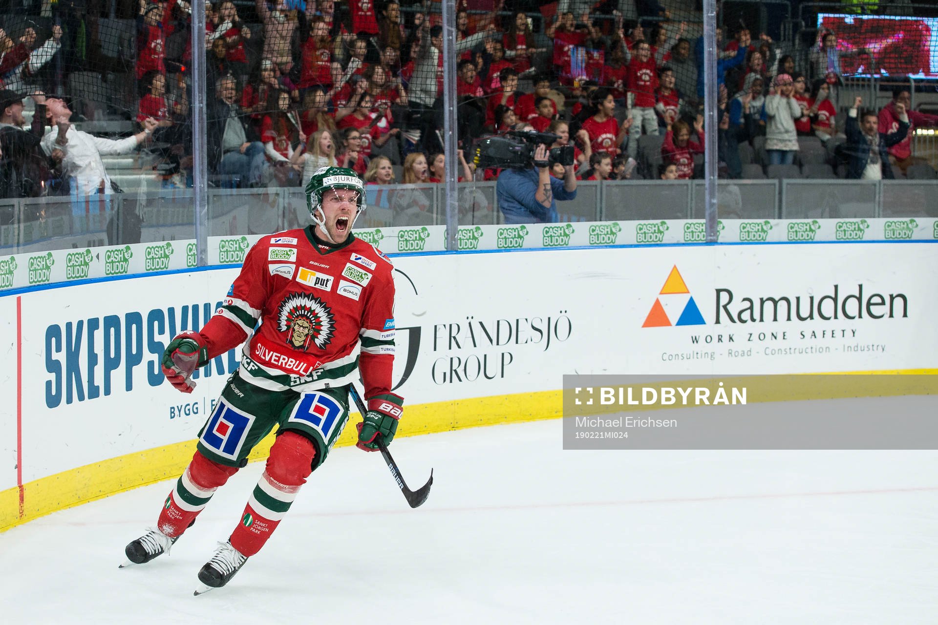 Frölundas Anders Grönlund jublar