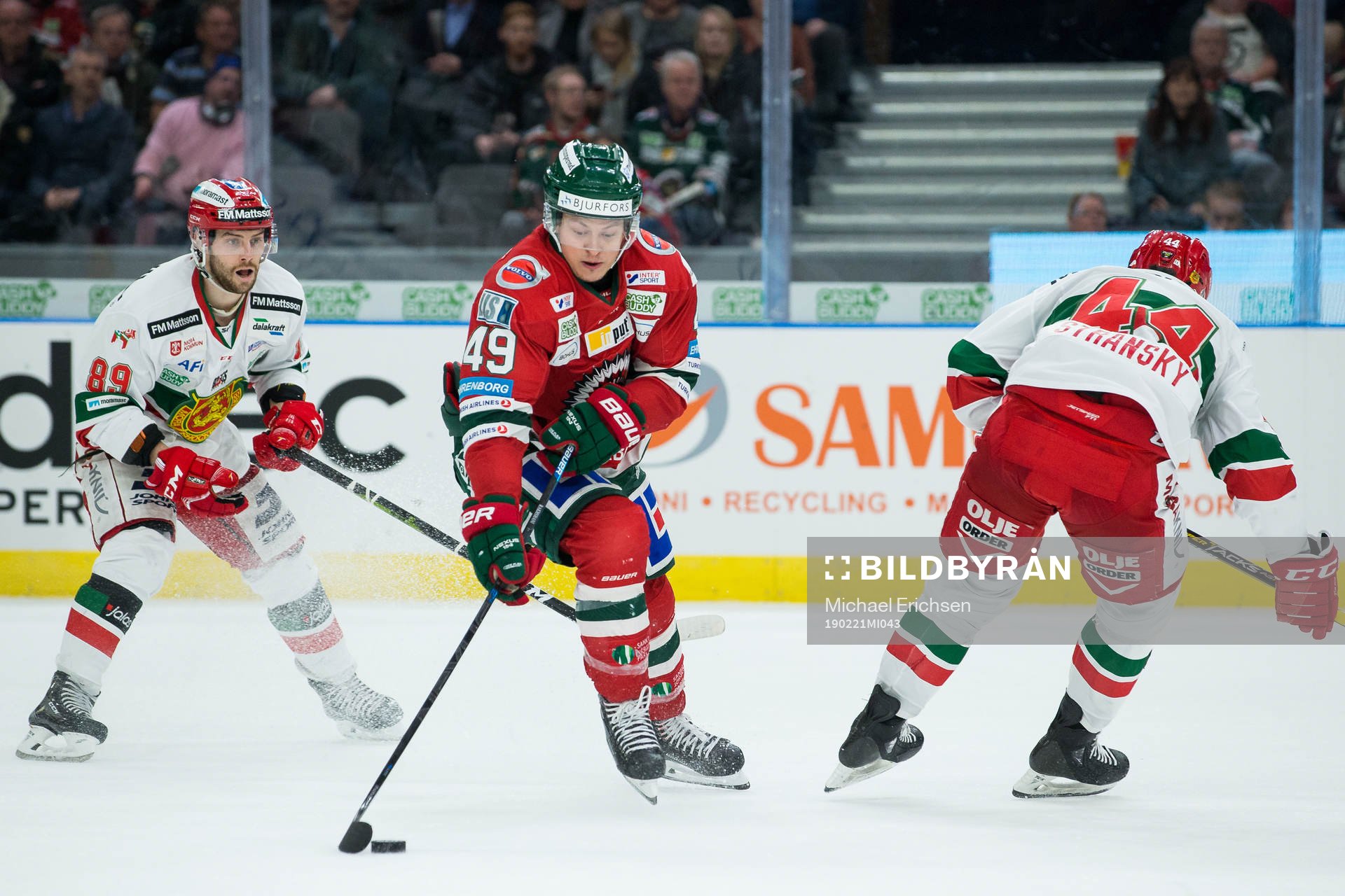 Frölundas Rhett Rakhshani och Moras Ryan Johnston och
