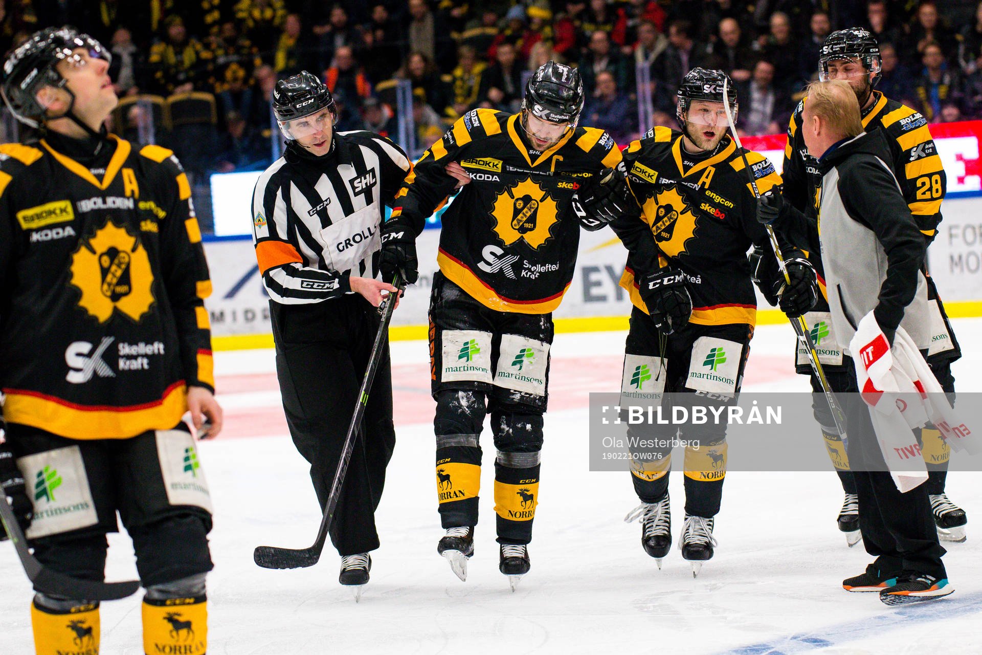 Skellefteås Jimmie Ericsson utgår skadad