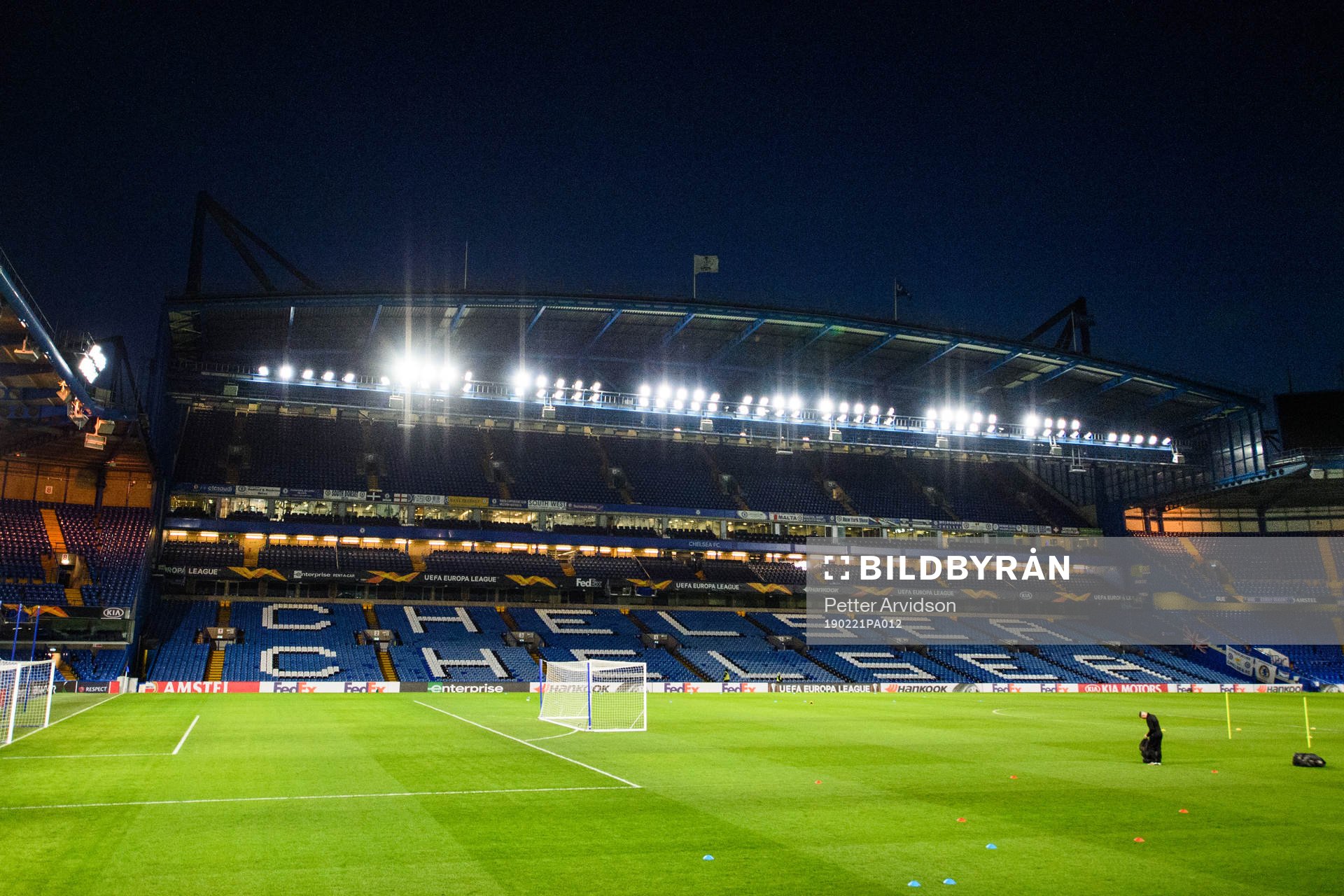 General view inside Stamford Bridge prior to the Europa