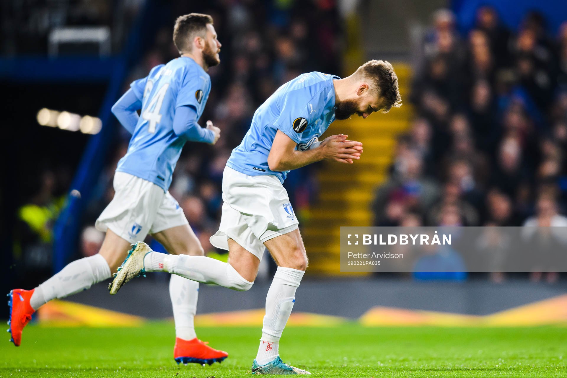 Rasmus Bengtsson of Malmö FF looks dejected
