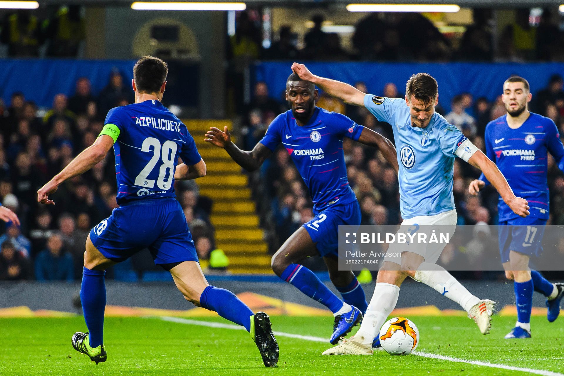 Markus Rosenberg of Malmö FF and Antonio Rüdiger of