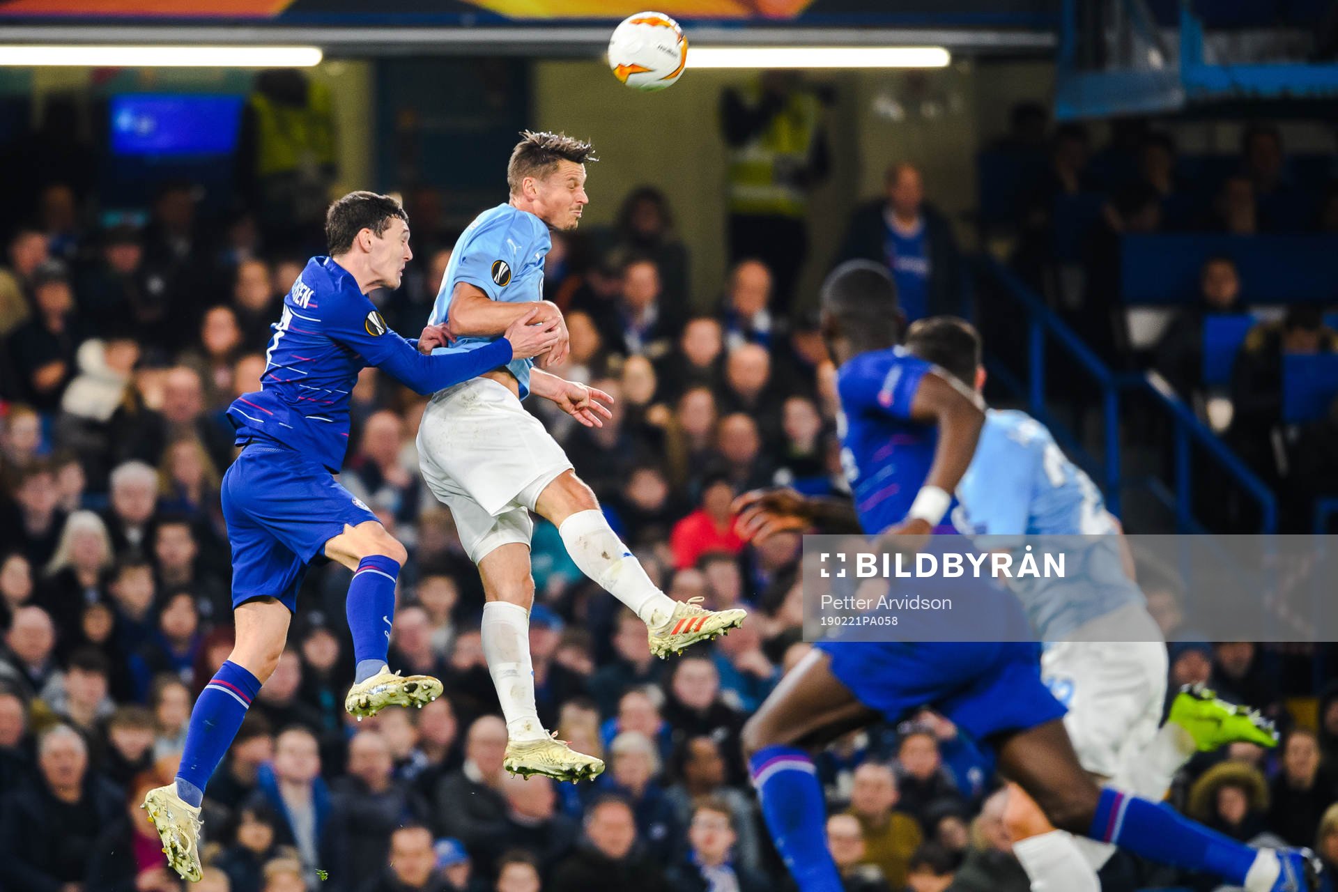Andreas  Christensen of Chelsea and Markus Rosenberg of
