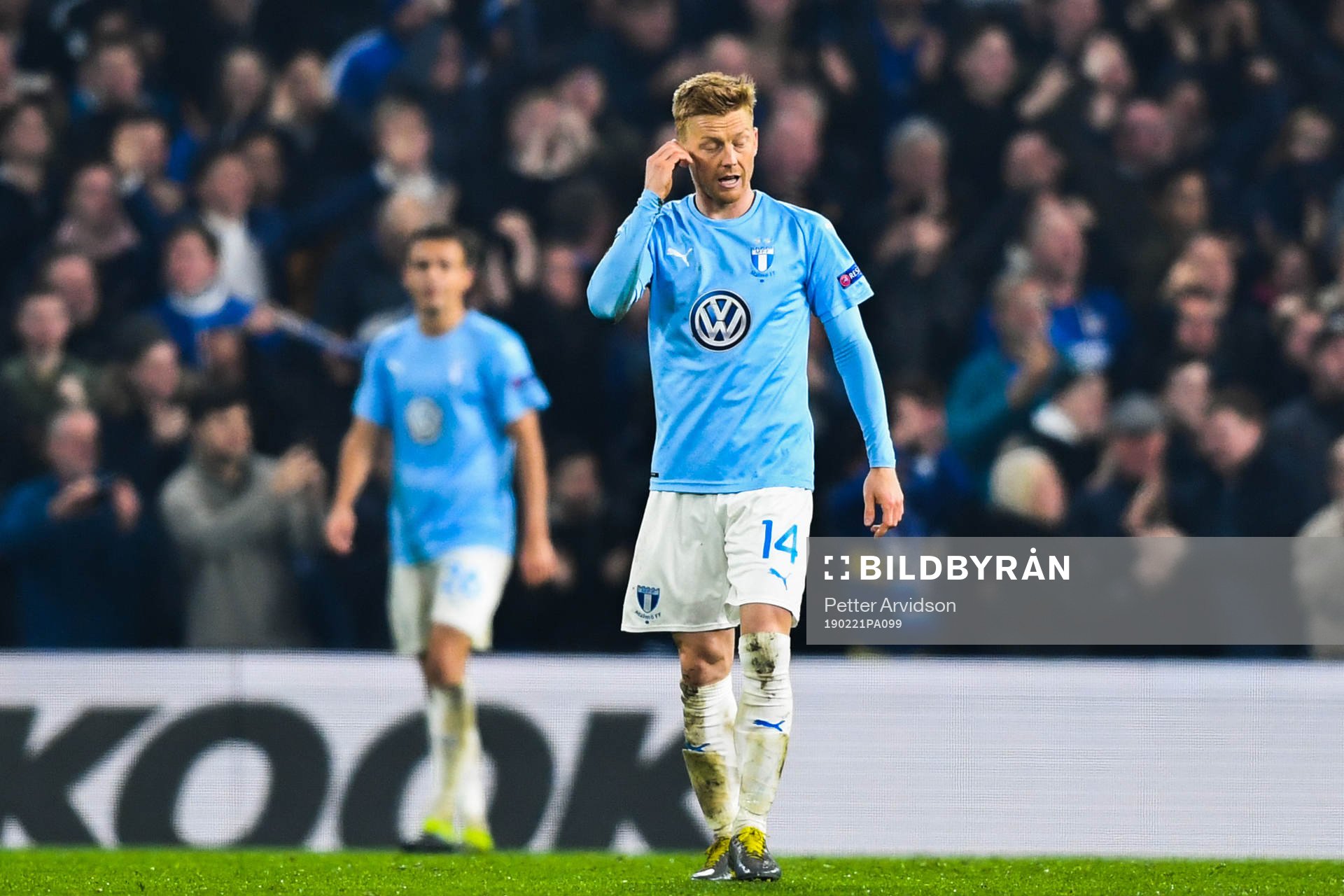 Anders Christiansen of Malmö FF looks dejected