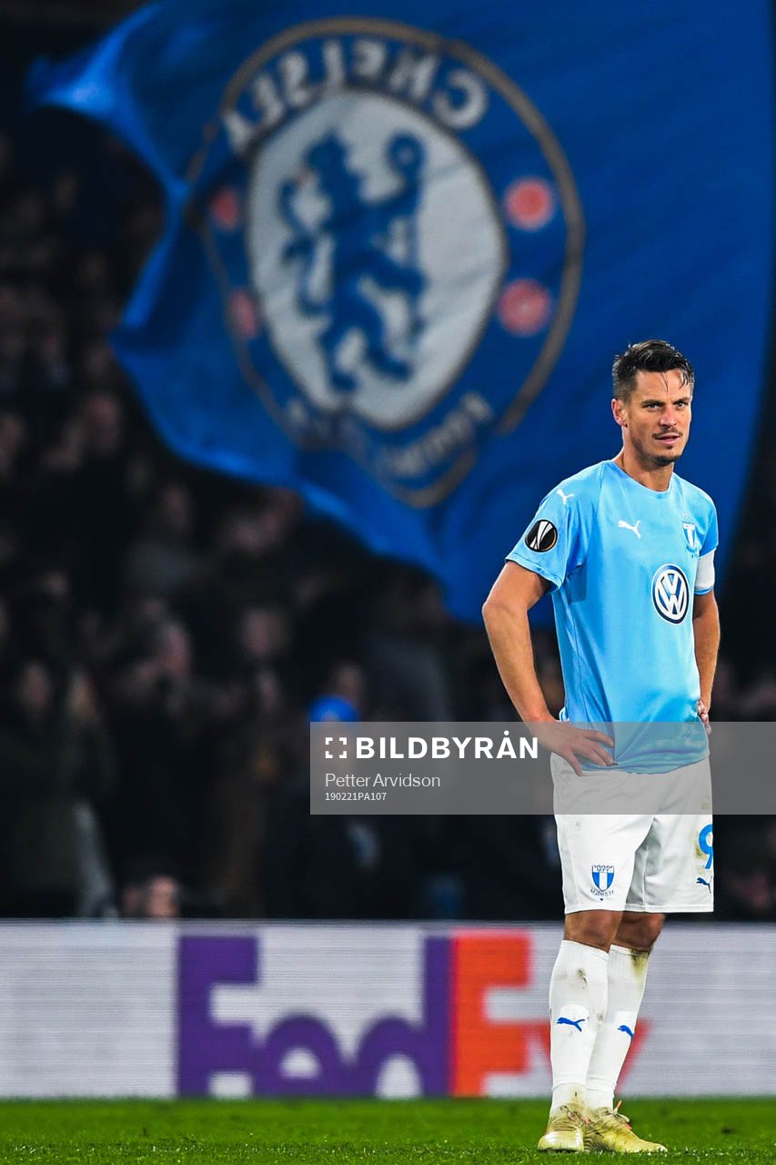 Markus Rosenberg of Malmö FF looks dejected