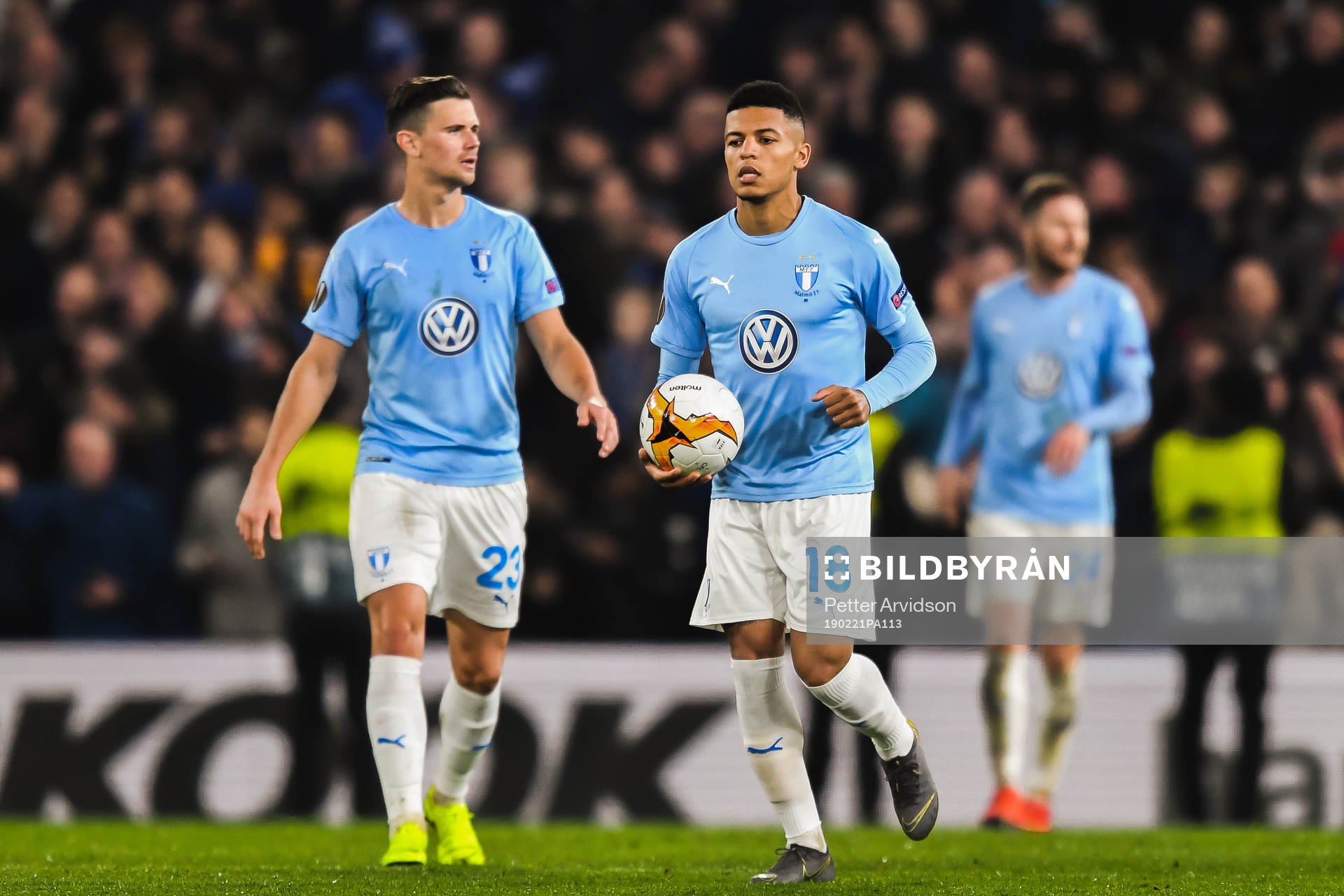 Marcus Antonsson and Romain Gall of Malmö FF looks dejected