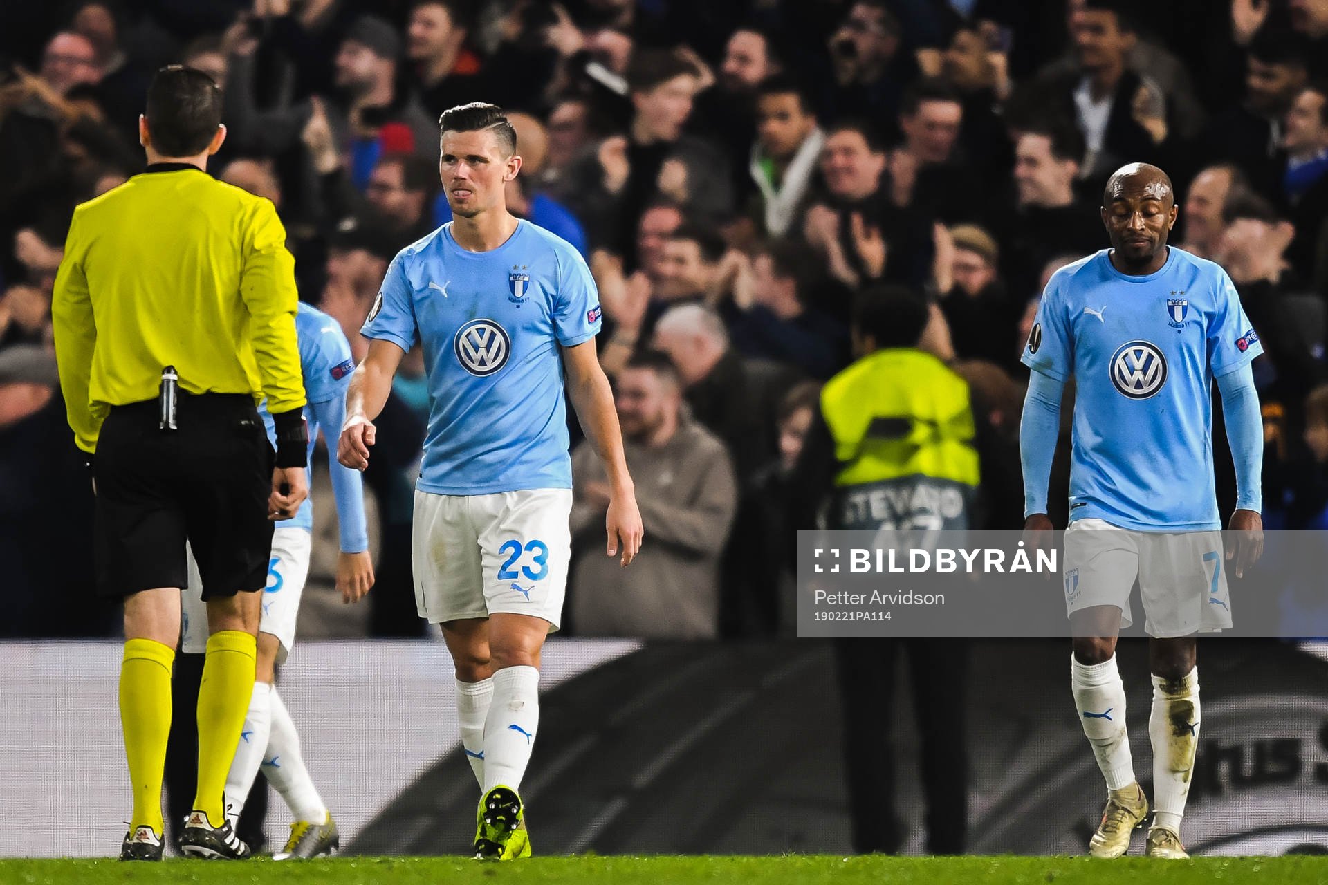 Marcus Antonsson and Fouad Bachirou of Malmö FF looks