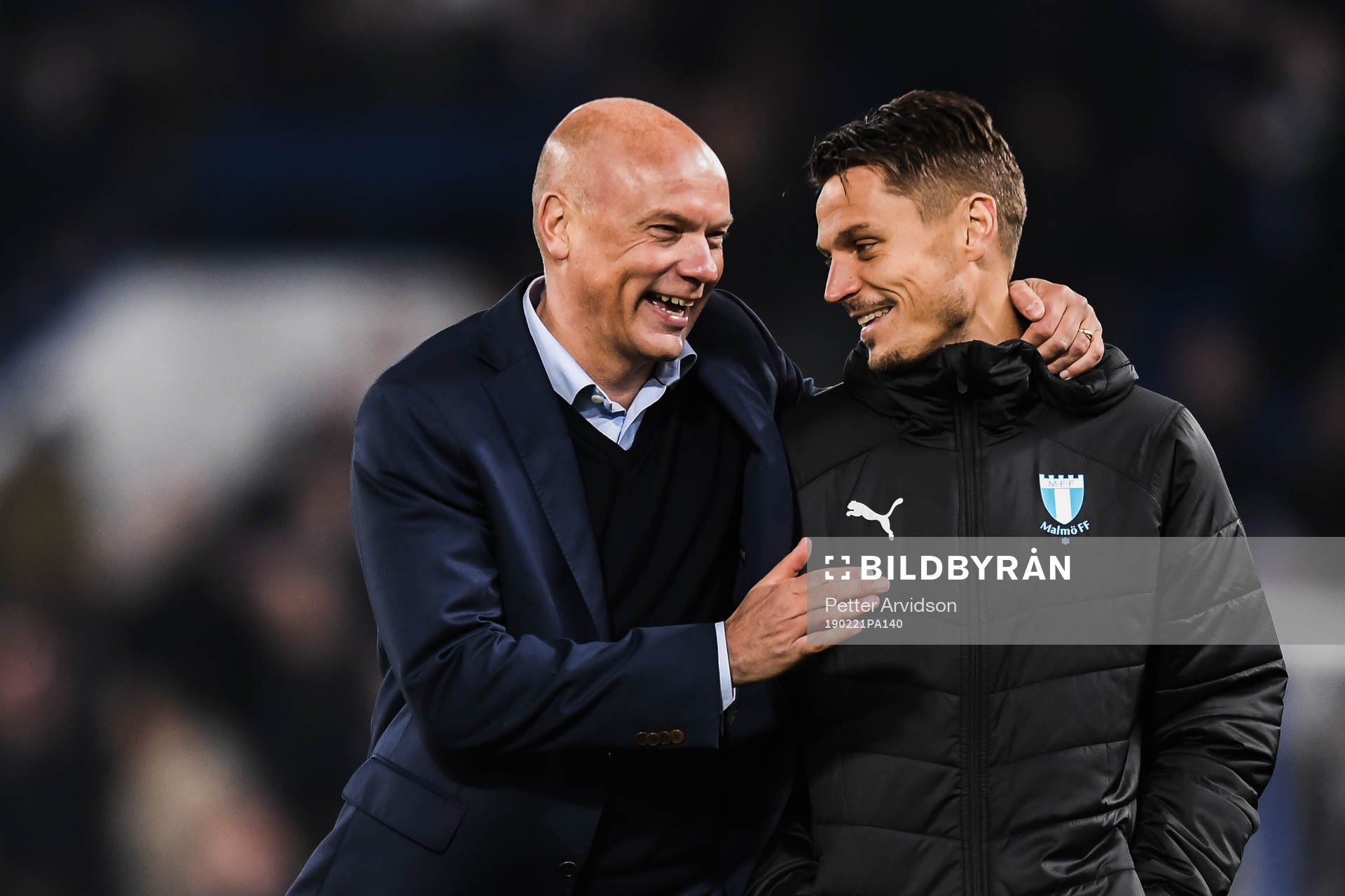 Uwe Rösler, head coach and Markus Rosenberg  of Malmö FF