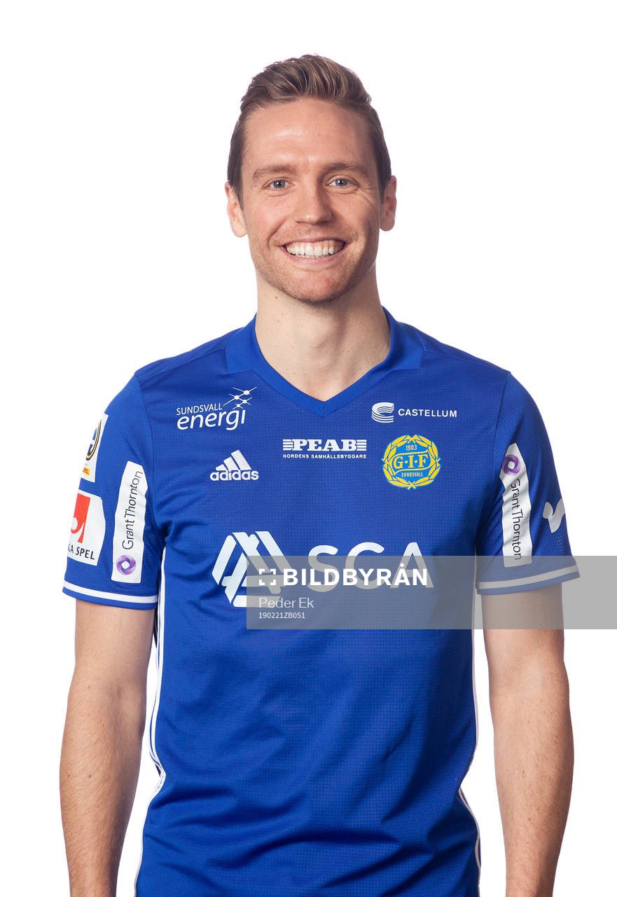GIF Sundsvalls David Myrestam poserar för ett porträtt den 21 februari 2019 i Sundsvall.
