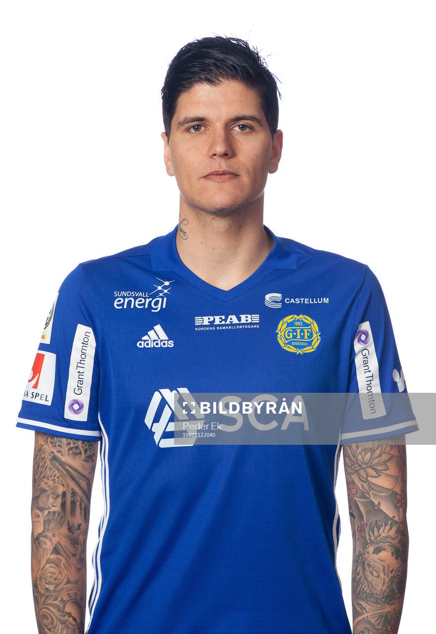 GIF Sundsvalls David Batanero Puigbó poserar för ett porträtt den 21 februari 2019 i Sundsvall.