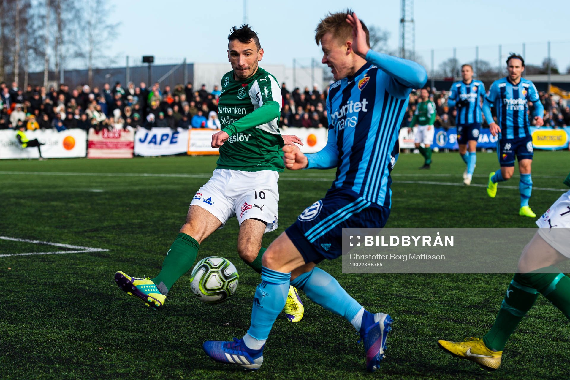 Hässleholms Burim Rexhepi och Djurgårdens Elliot Käck