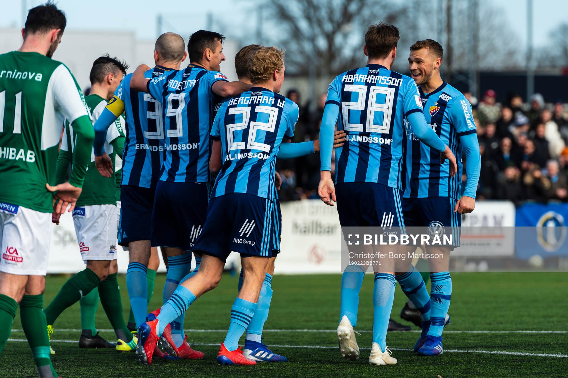 Djurgårdens spelare jublar