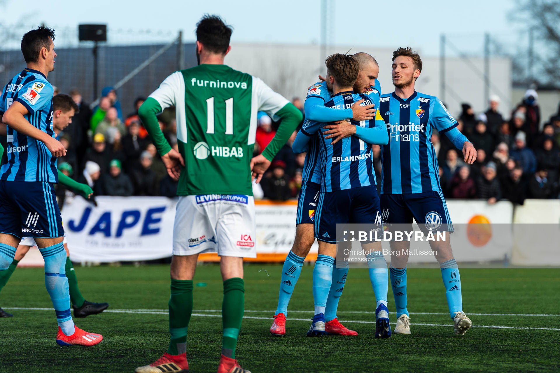 Djurgårdens spelare jublar