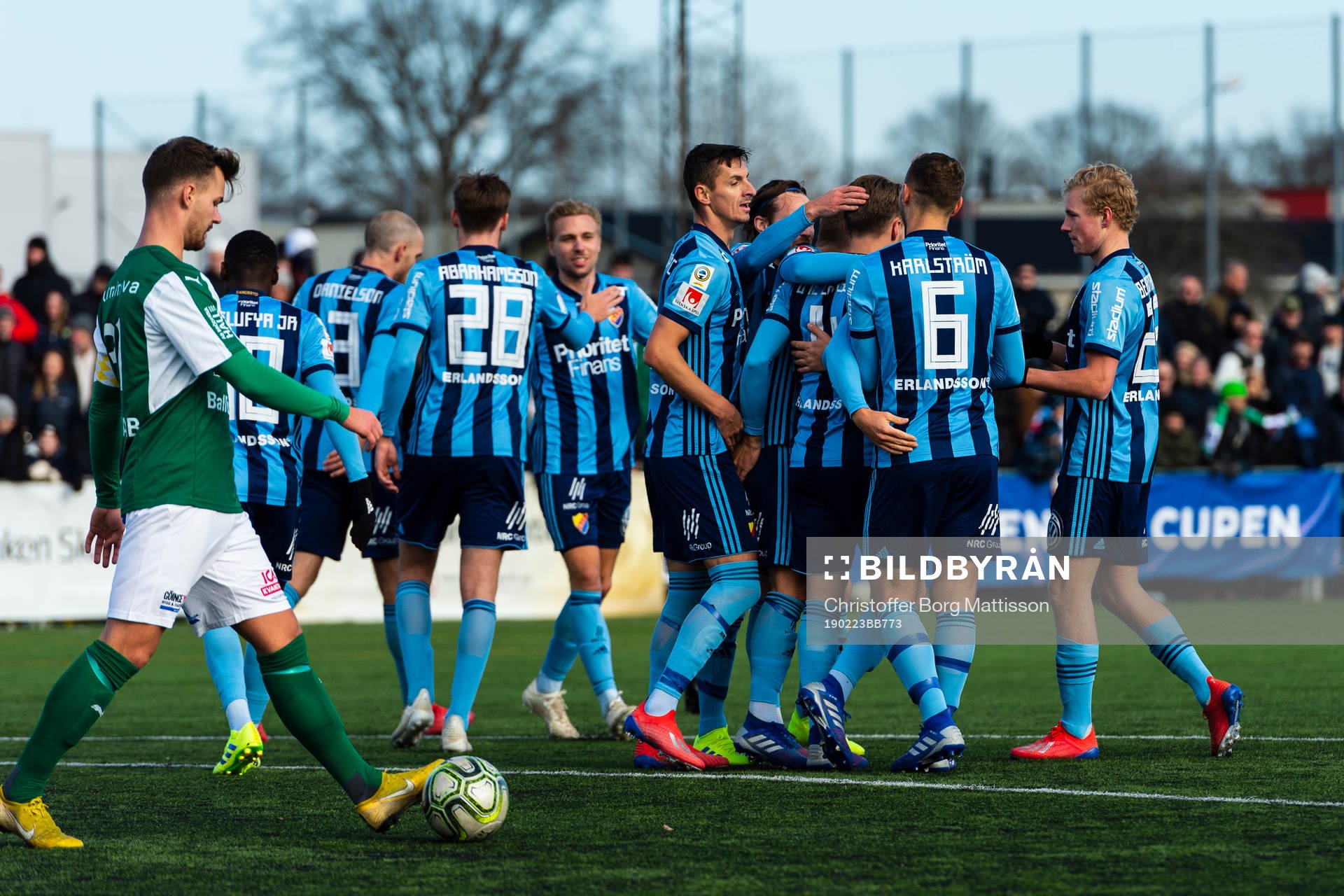 Djurgårdens spelare jublar