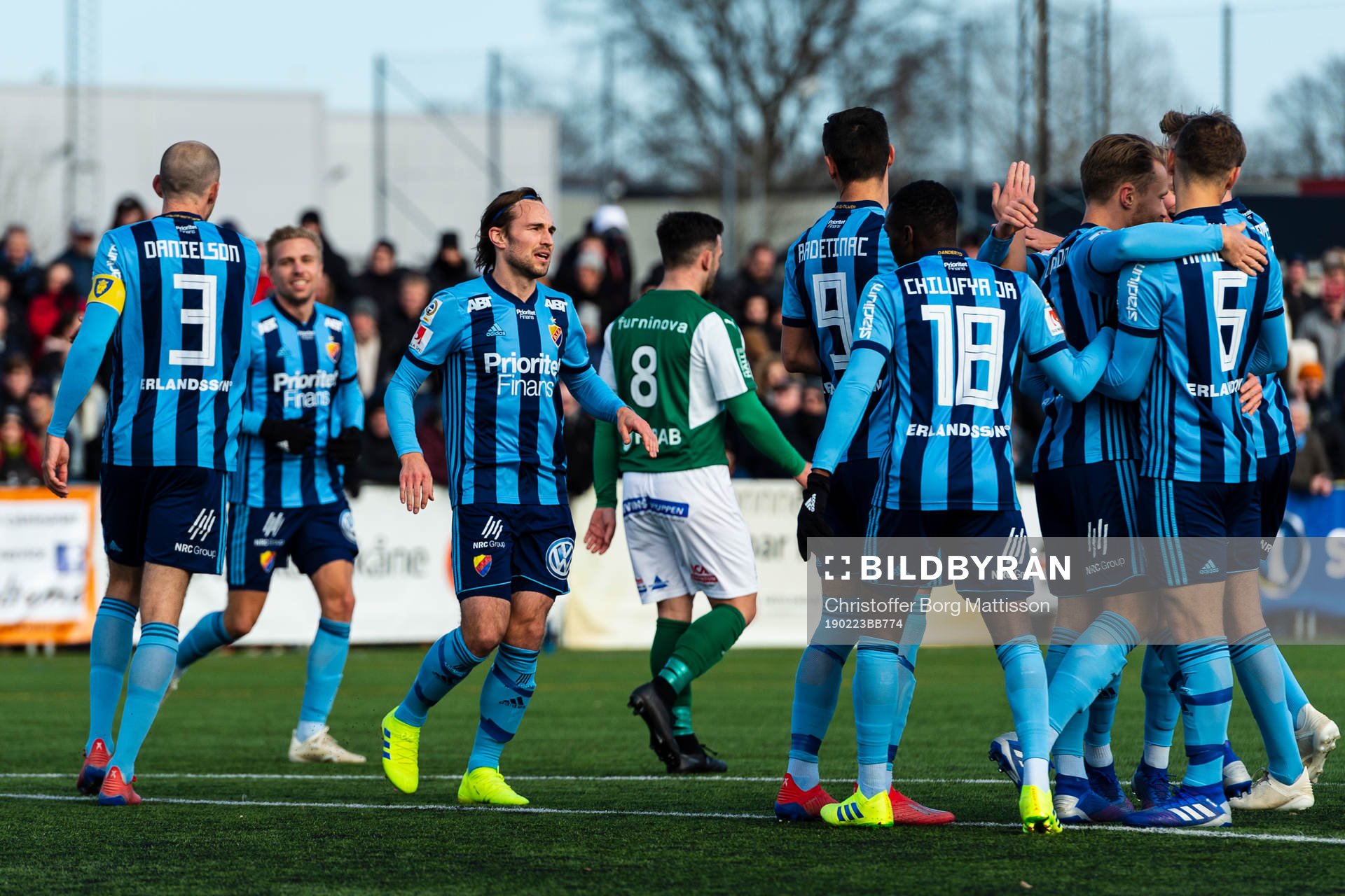 Djurgårdens spelare jublar