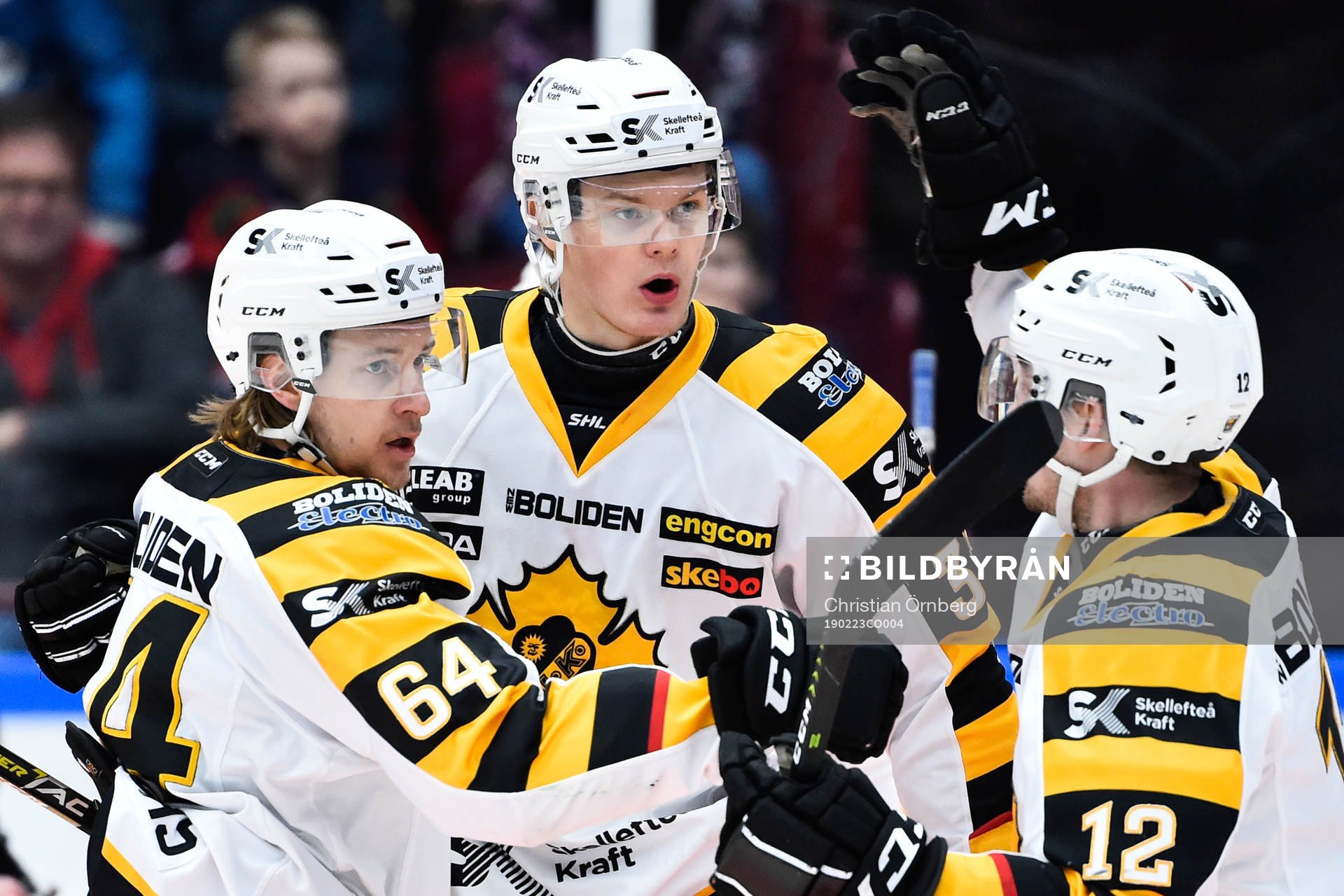Skellefteås Jonathan Pudas, Albin Eriksson och Adam