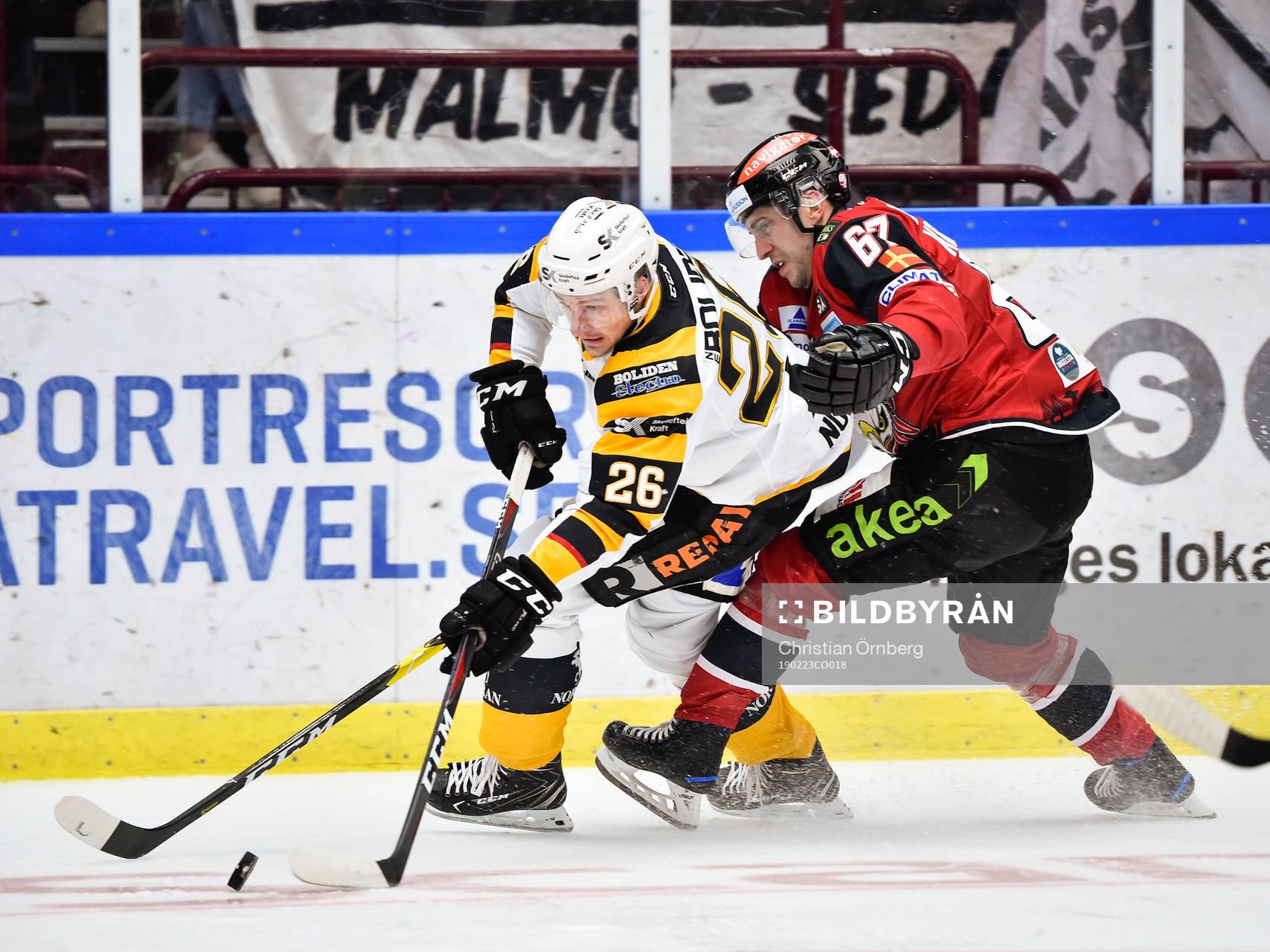 Skellefteås Patrik Norén och Malmö Redhawks Konstantin