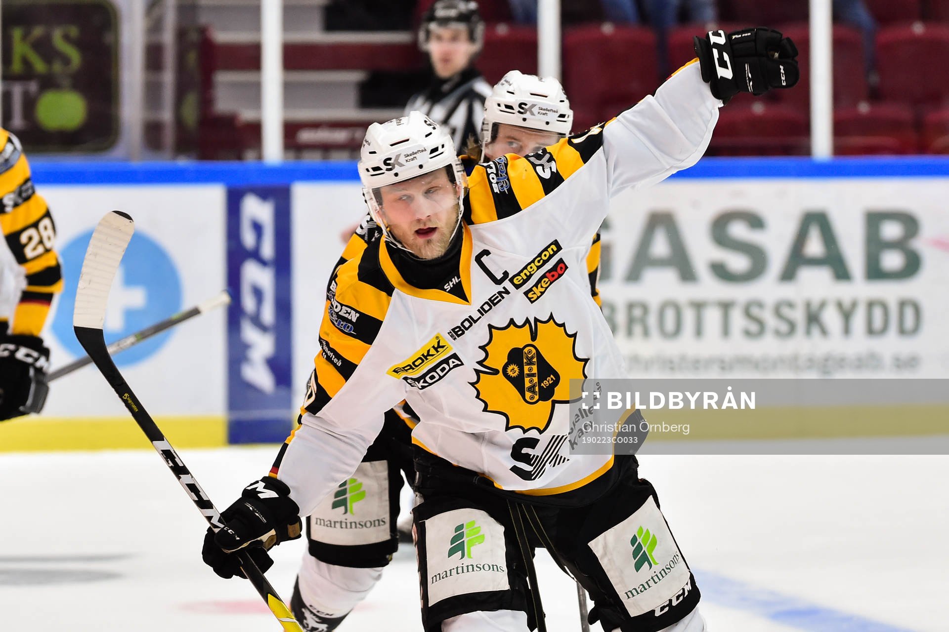 Skellefteås Oscar Möller jublar