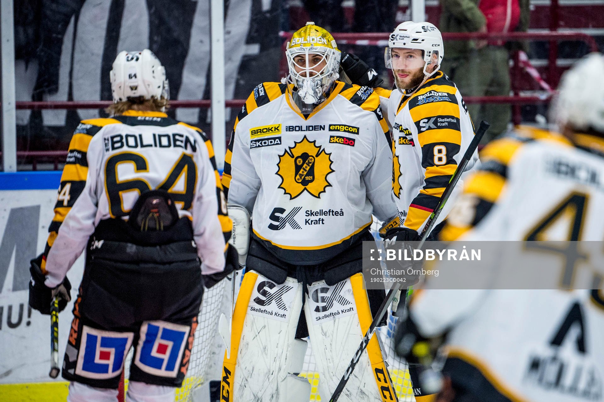 Skellefteås målvakt Mantas Armalis och Petter Granberg