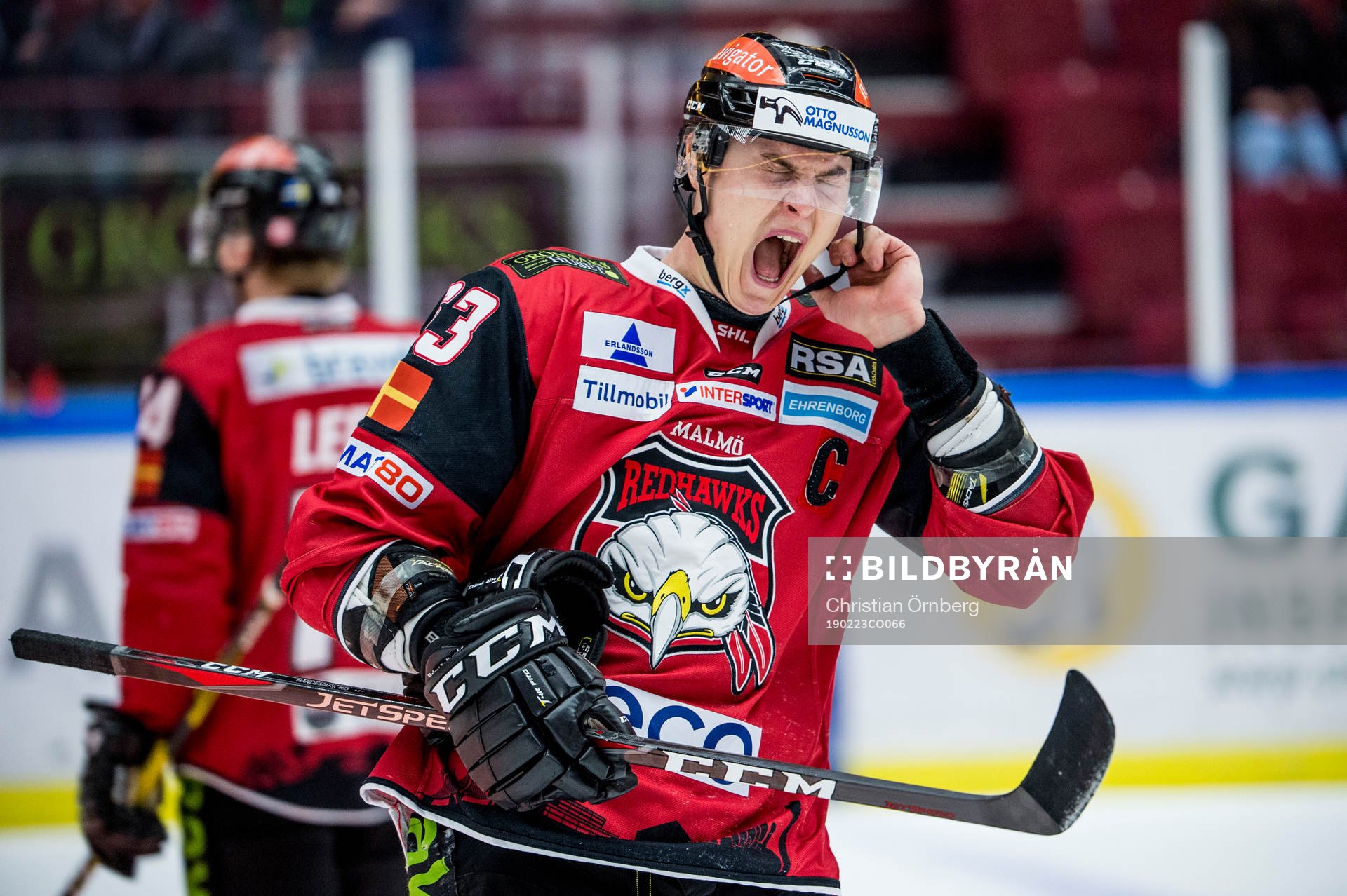 Malmö Redhawks Fredrik Händemark grinar illa