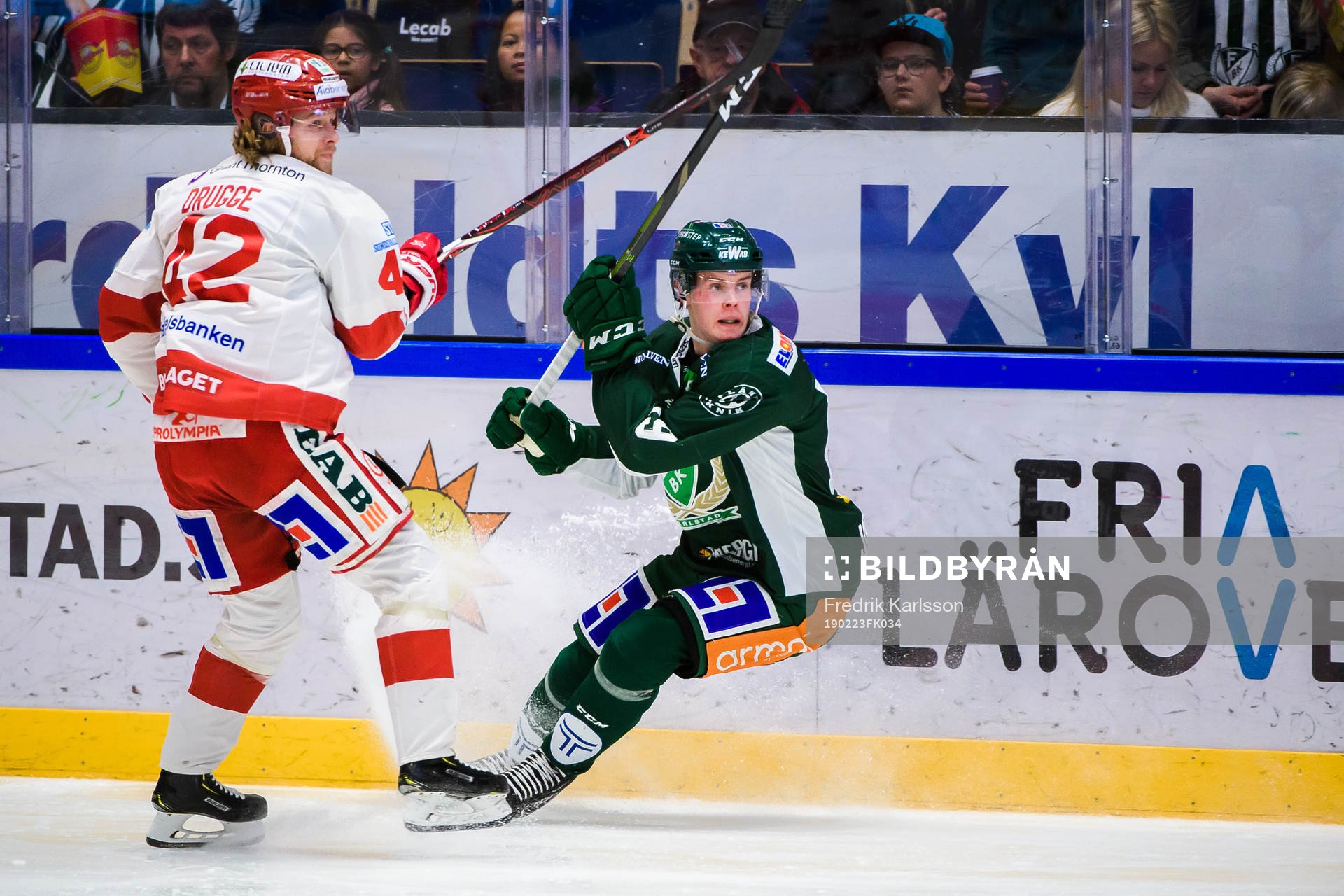 Timrås Oskar Drugge och Färjestads Carl Jakobsson