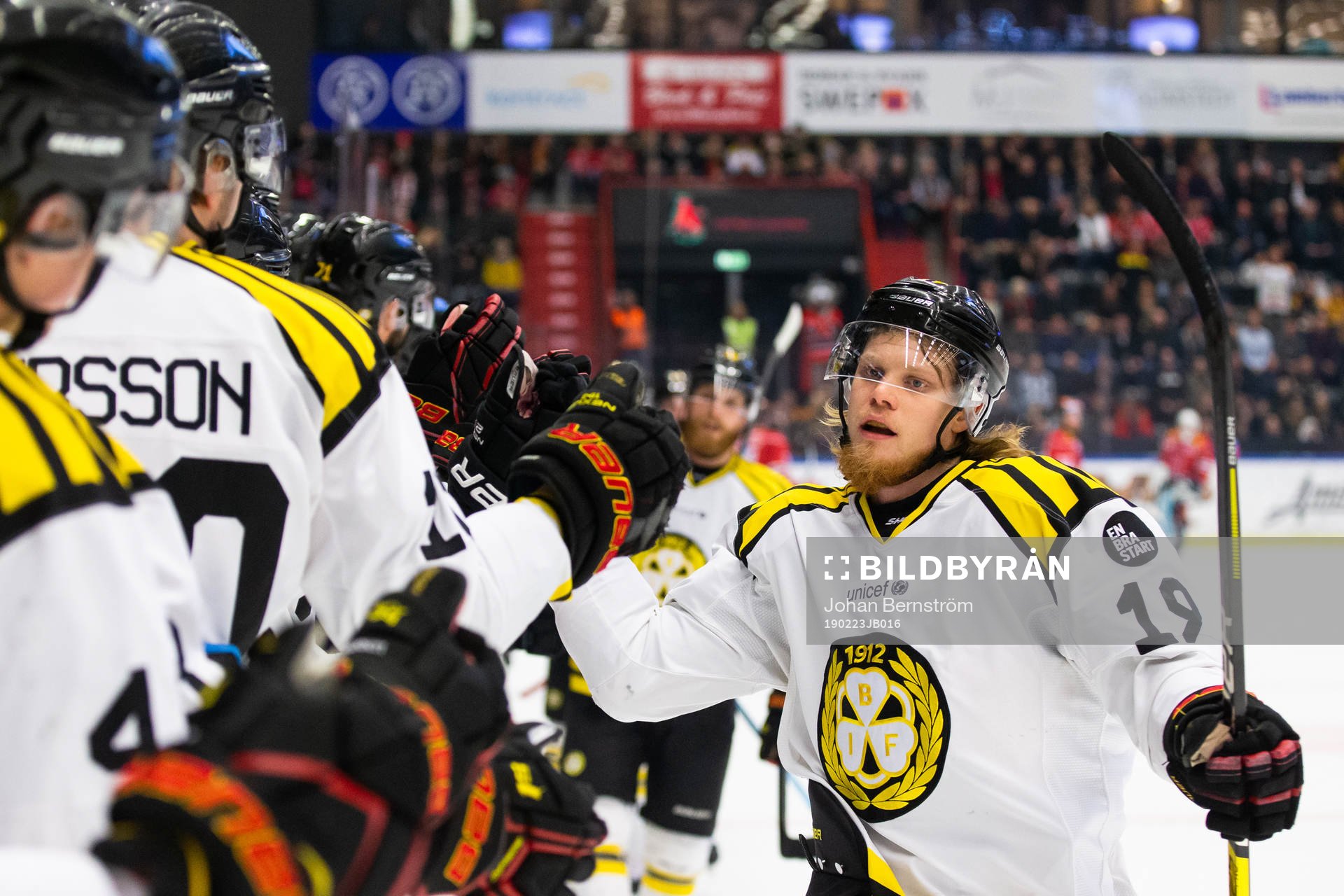 Brynäs Ludvig Nilsson jublar