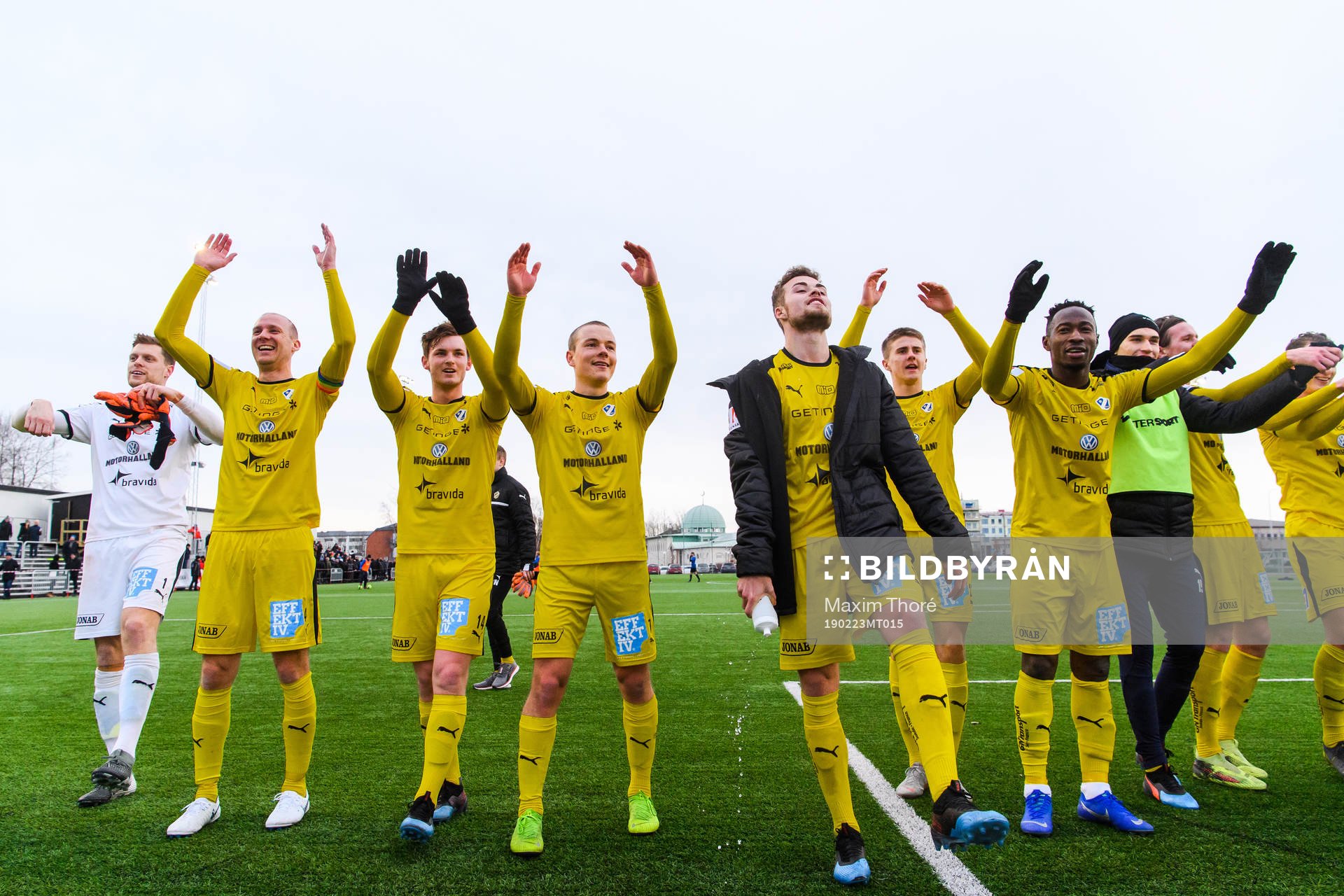 Halmstads spelare jublar