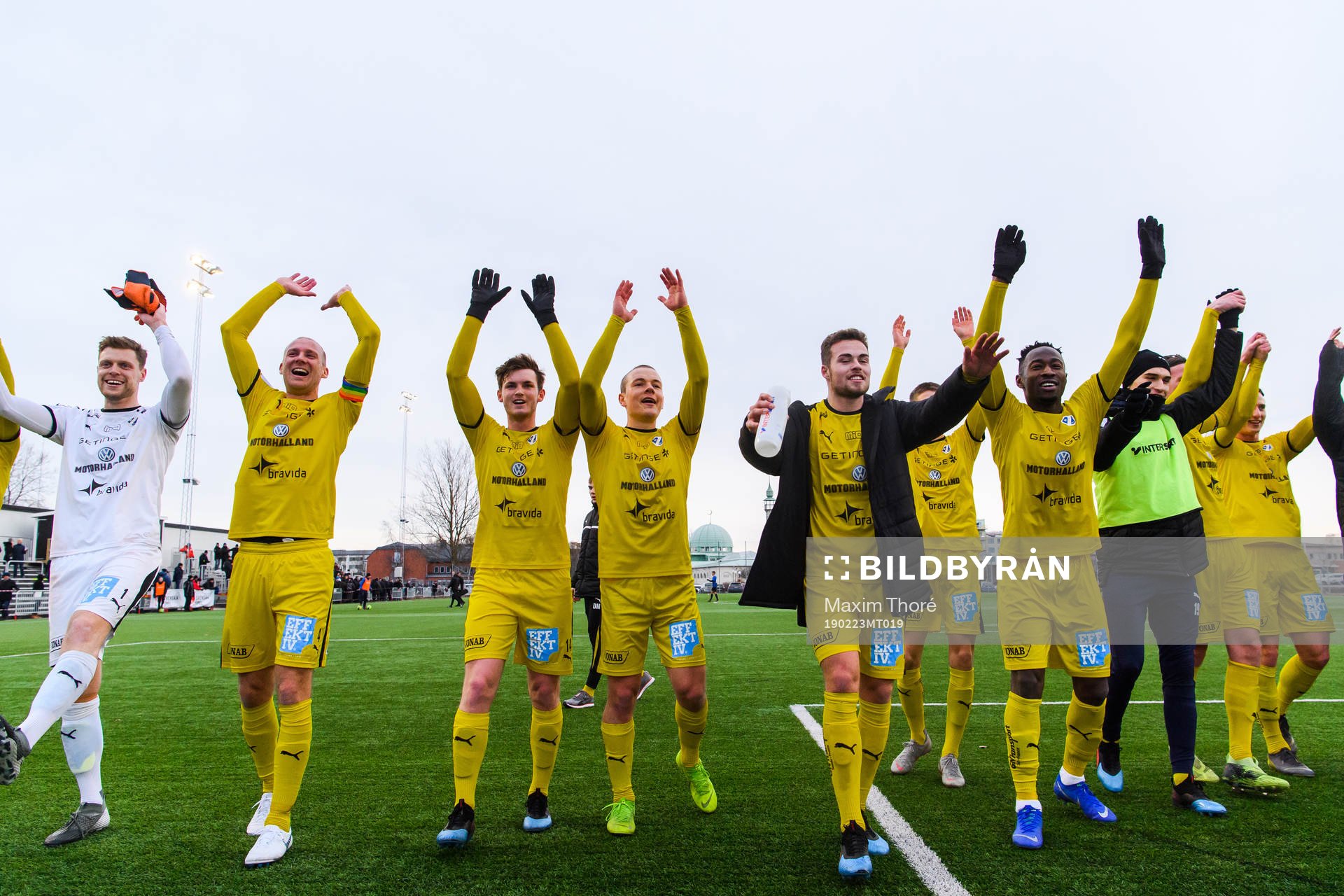 Halmstads spelare jublar