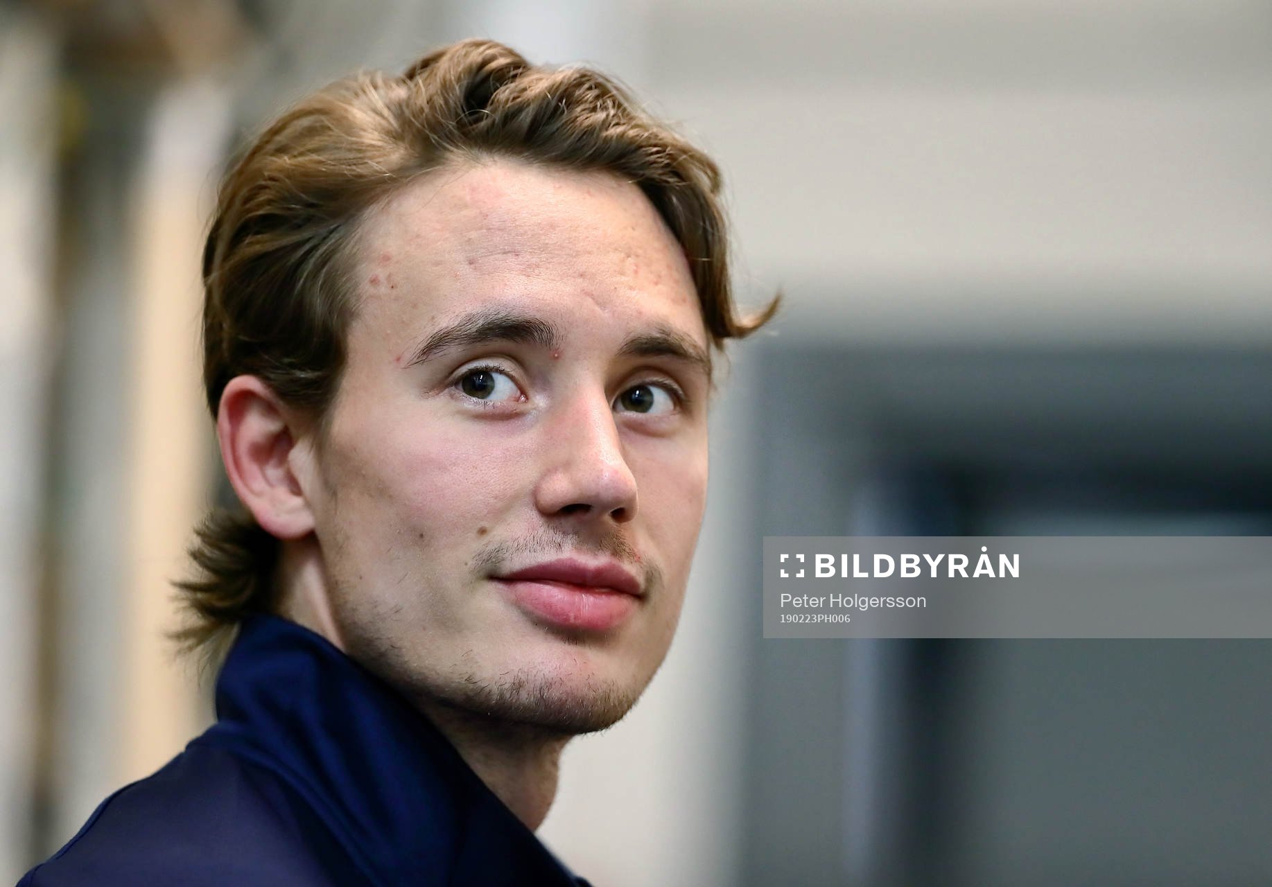 Linköpings målvakt Jacob Johansson före ishockeymatchen