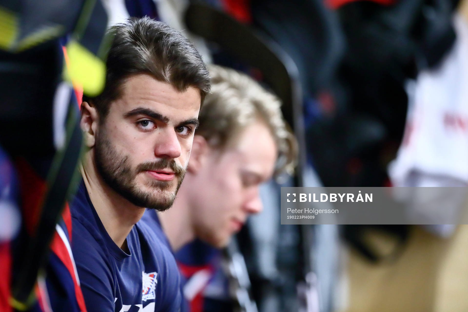 Linköpings Almen Bibic före ishockeymatchen i SHL mellan