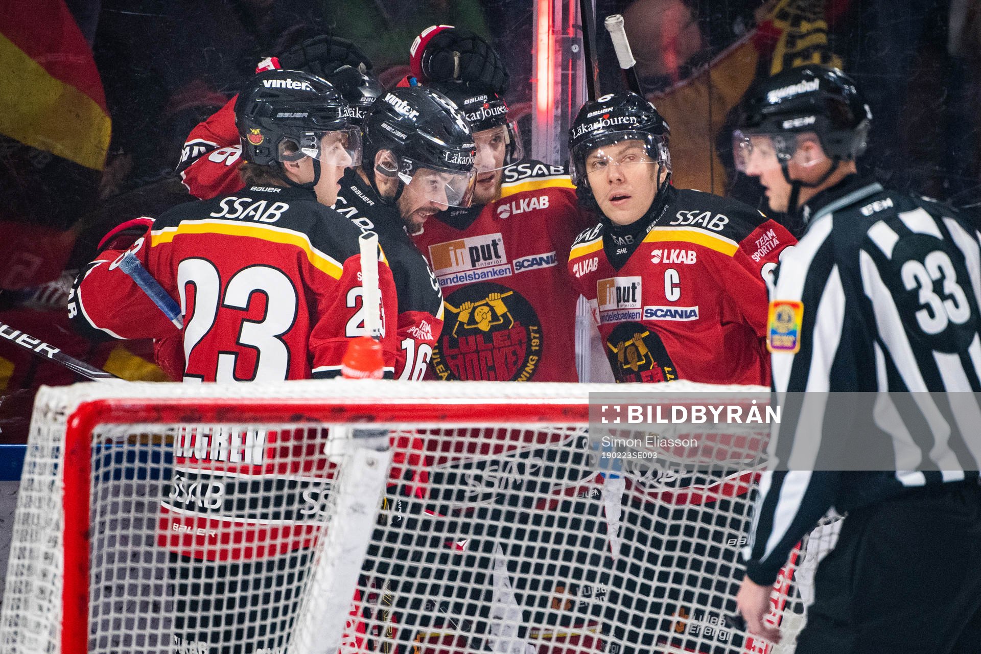 Luleås Jesper Sellgren, Niklas Olausson, Robin Kovacs och