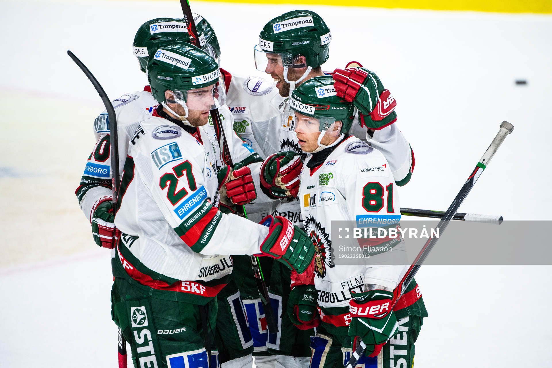 Frölundas Ponthus Westerholm och Ryan Lasch jublar