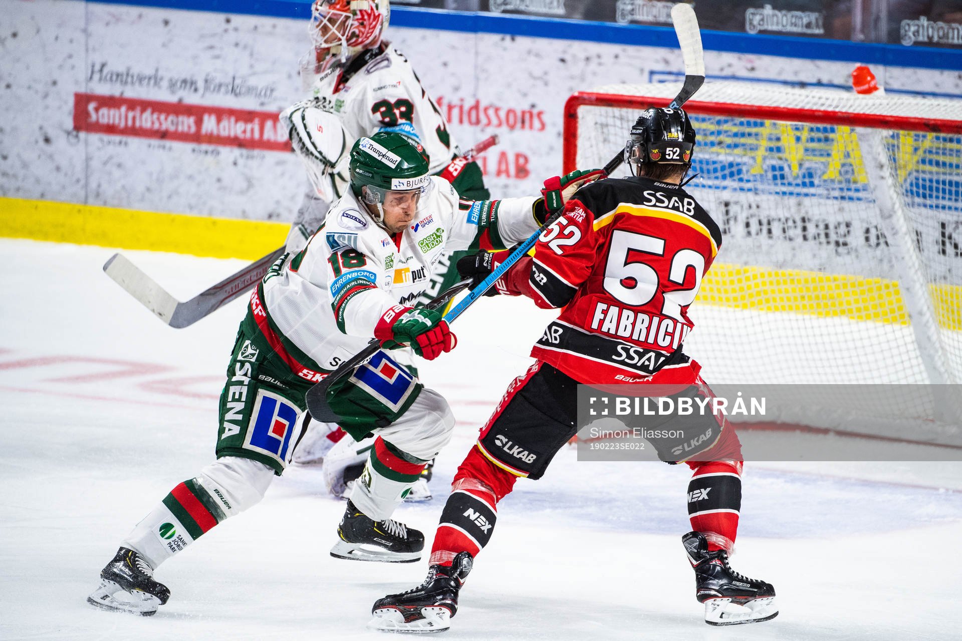 Frölundas Mattias Nörstebö och Luleås Karl Fabricius