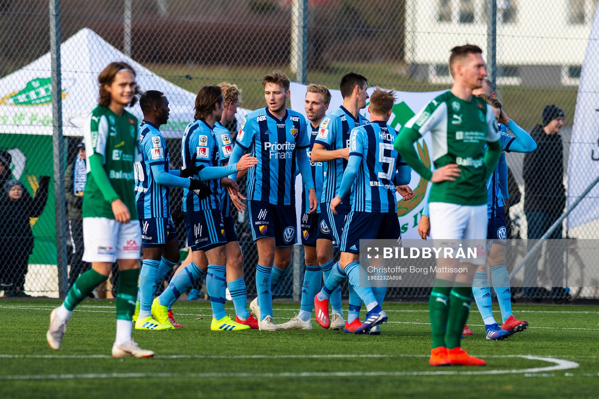 Djurgårdens spelare jublar