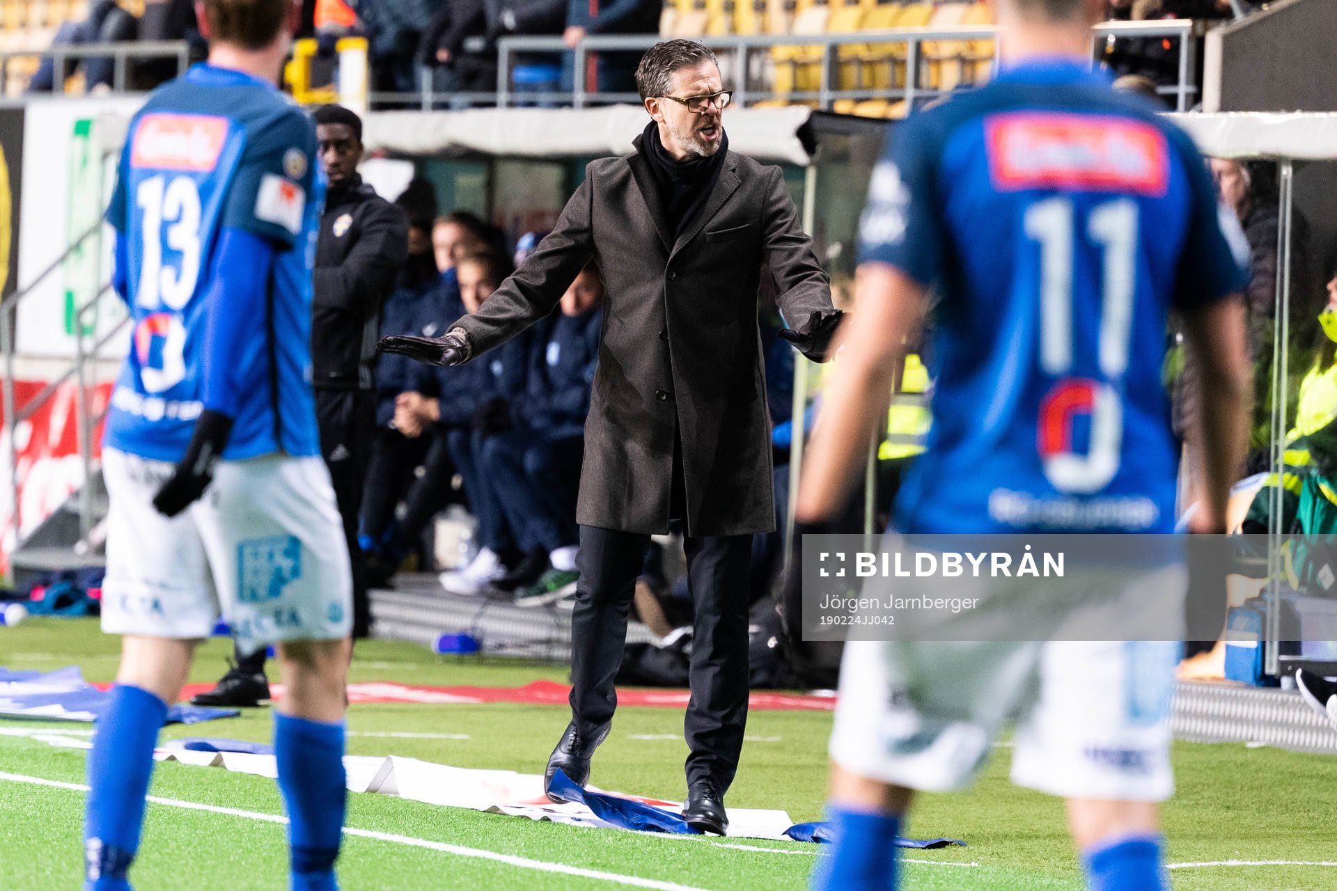 AIKs tränare Rikard Norling under fotbollsmatchen i Svenska cupen mellan Norrby och AIK den 24 februari 2019 i Borås.