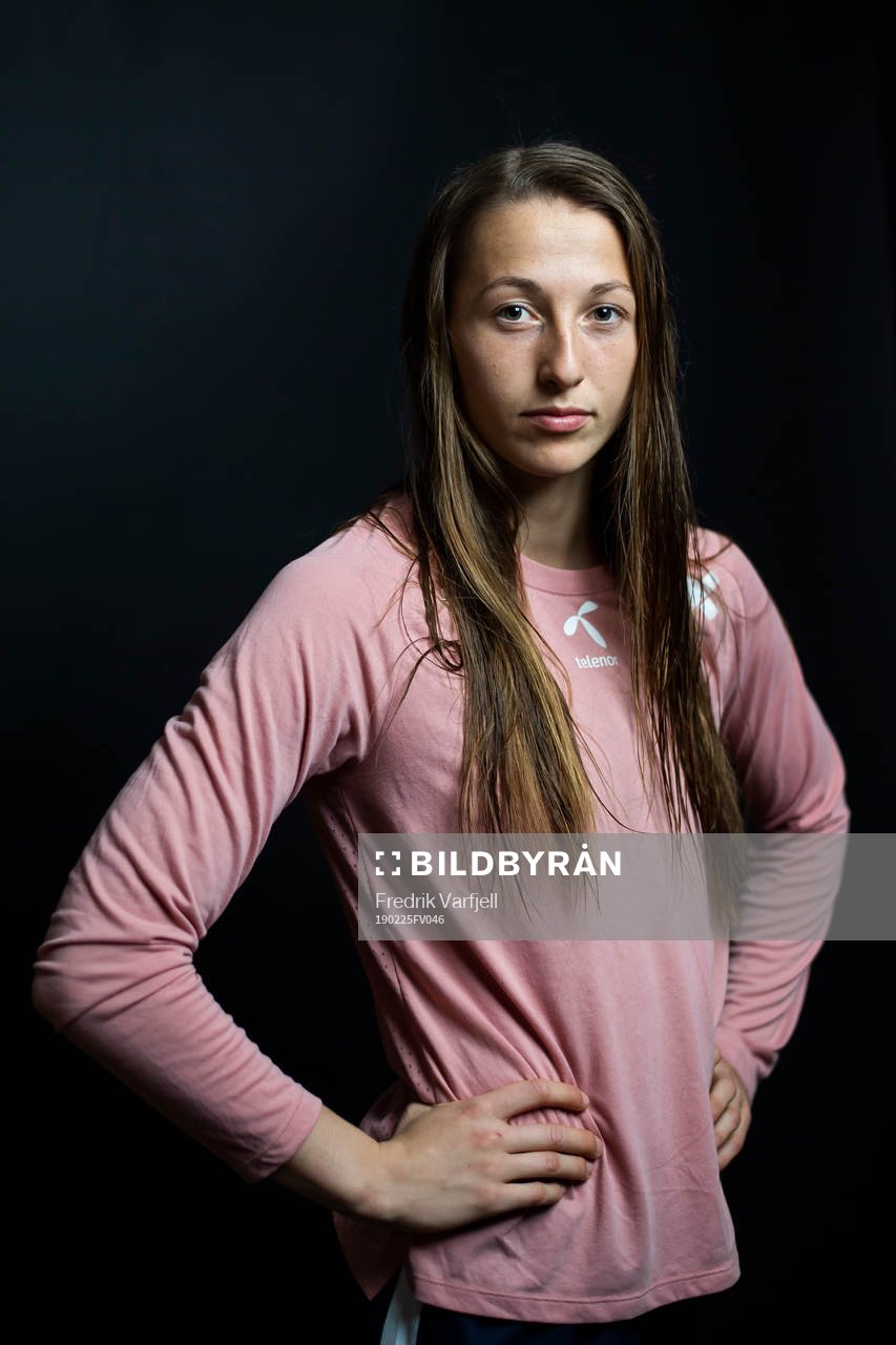 Goalkeeper Cecilie Fiskerstrand of Norway poses for a
