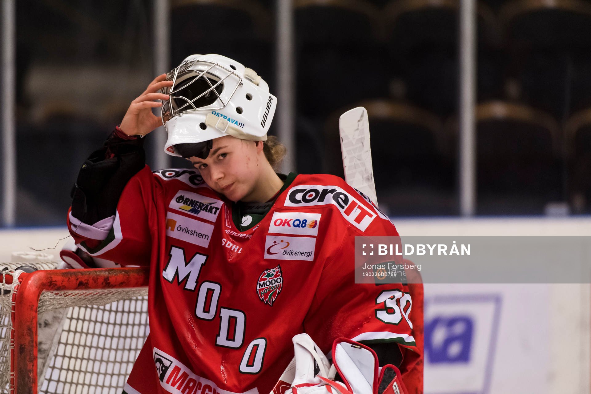 Modos målvakt Klara Peslarova