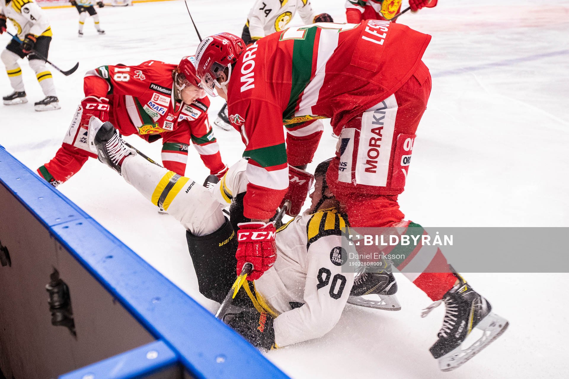 Moras Emil Aronsson och Erlend Lesund och Brynäs Jesper