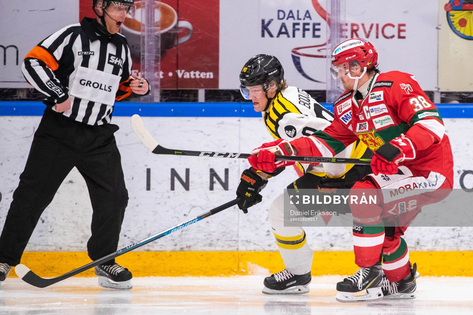 Brynäs Jesper Boqvist och Moras Adam Masuhr