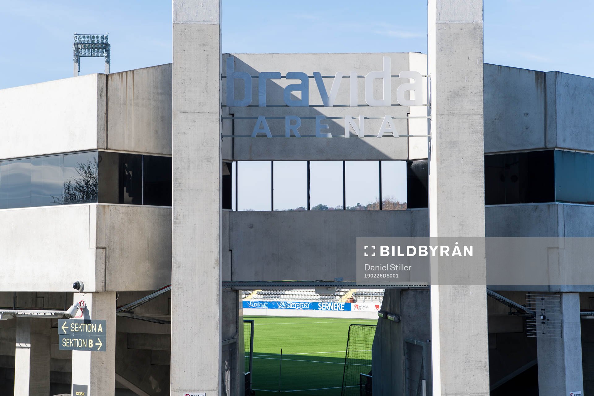 Bravida Arena inför den uppskjutna fotbollsmatchen i Svenska Cupen mellan IFK Göteborg och Gais den 26 februari 2019 i Göteborg. 