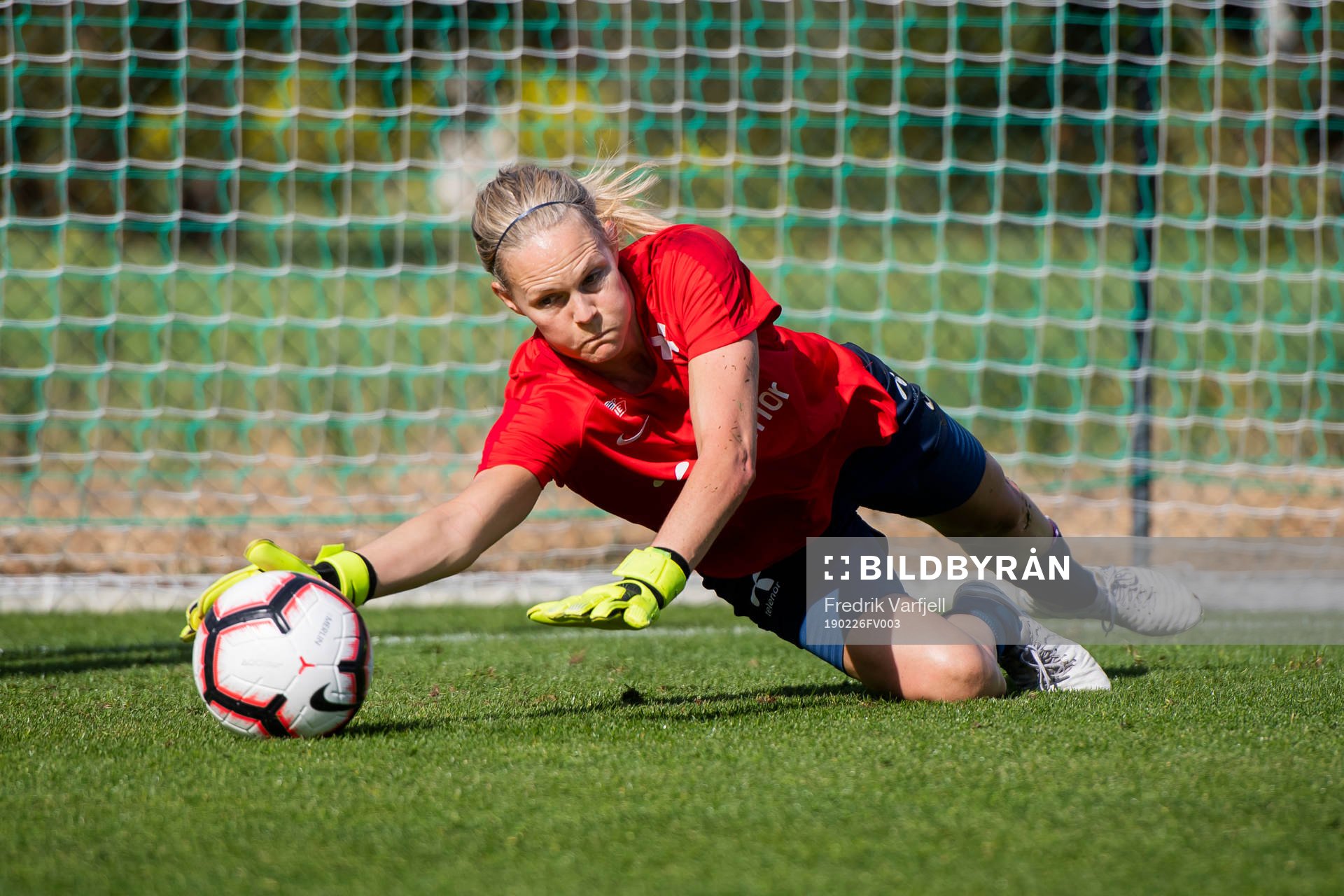 Goalkeeper Ingrid Hjelmseth of Norway