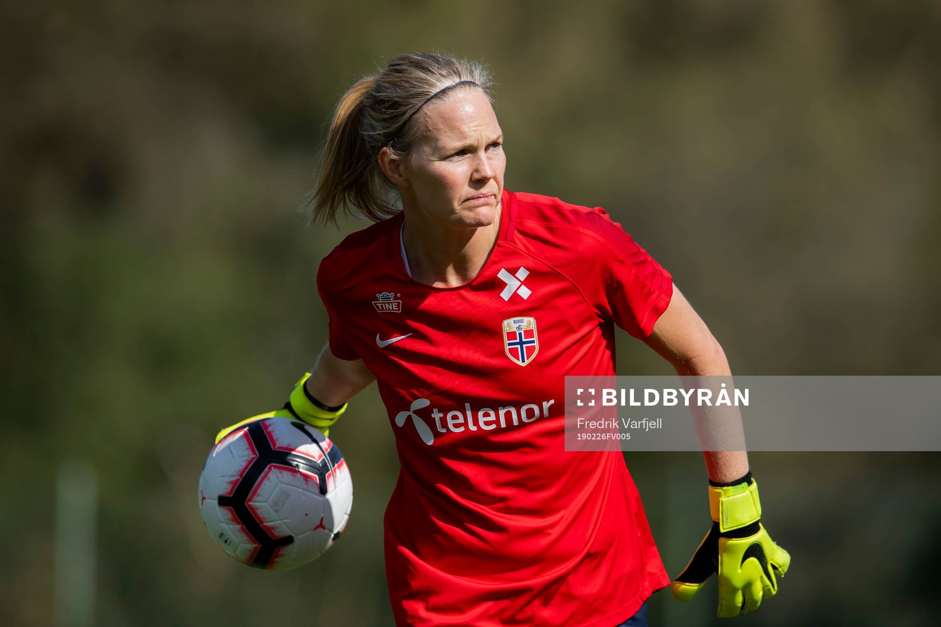 Goalkeeper Ingrid Hjelmseth of Norway