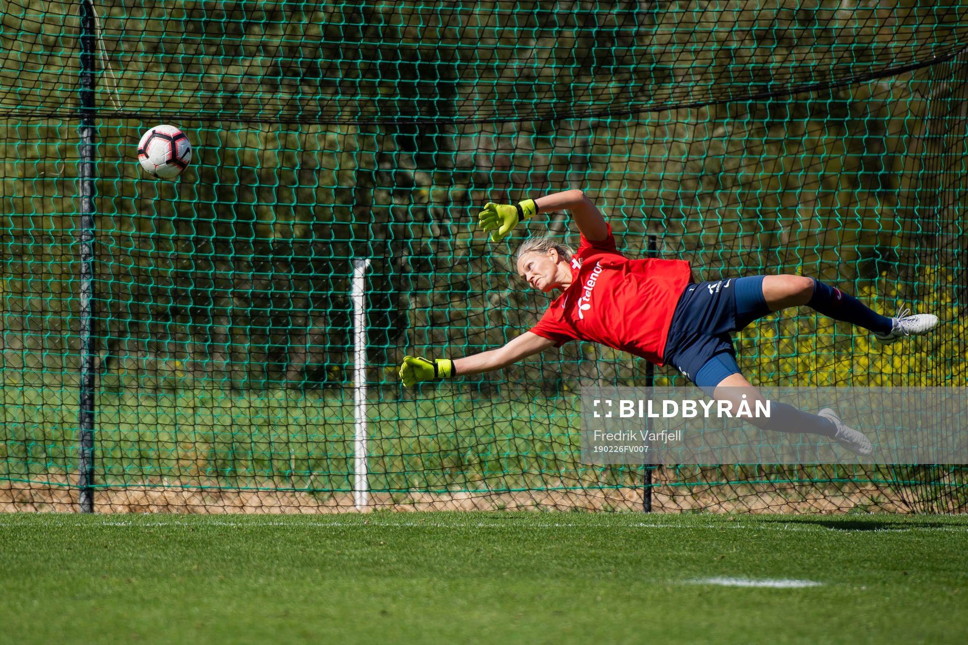 Goalkeeper Ingrid Hjelmseth of Norway