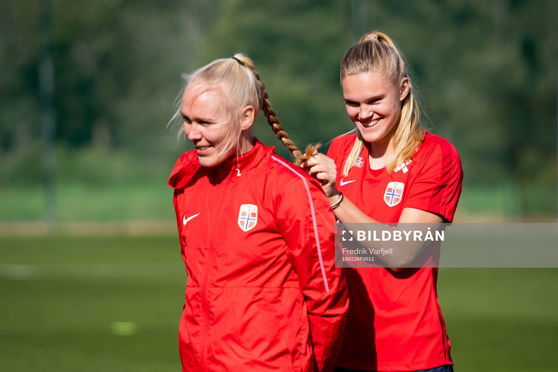 Maria Thorisdottir and Kristine Leine of Norway