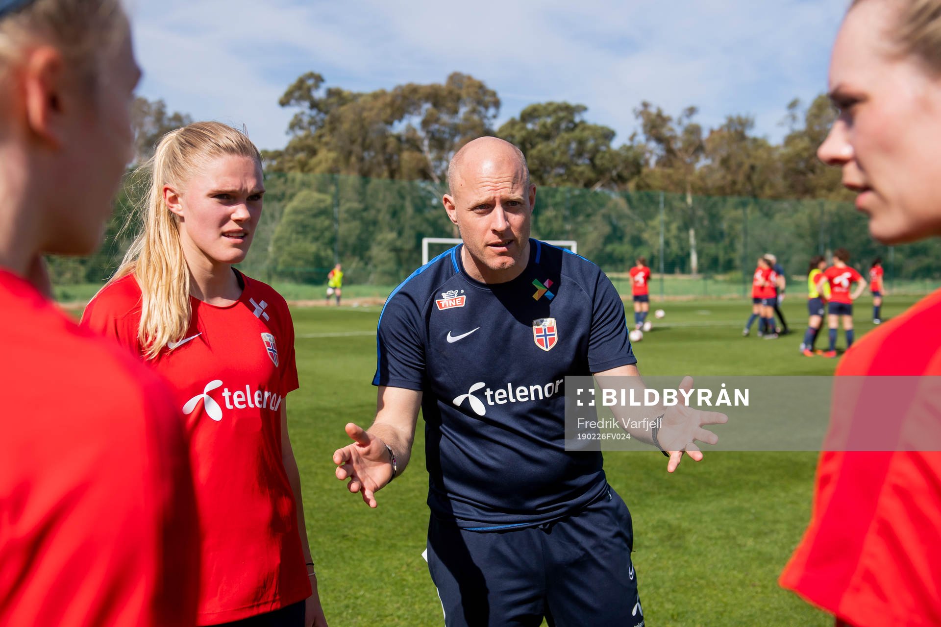 Kristine Leine and Anders Jacobson, assistant coach of