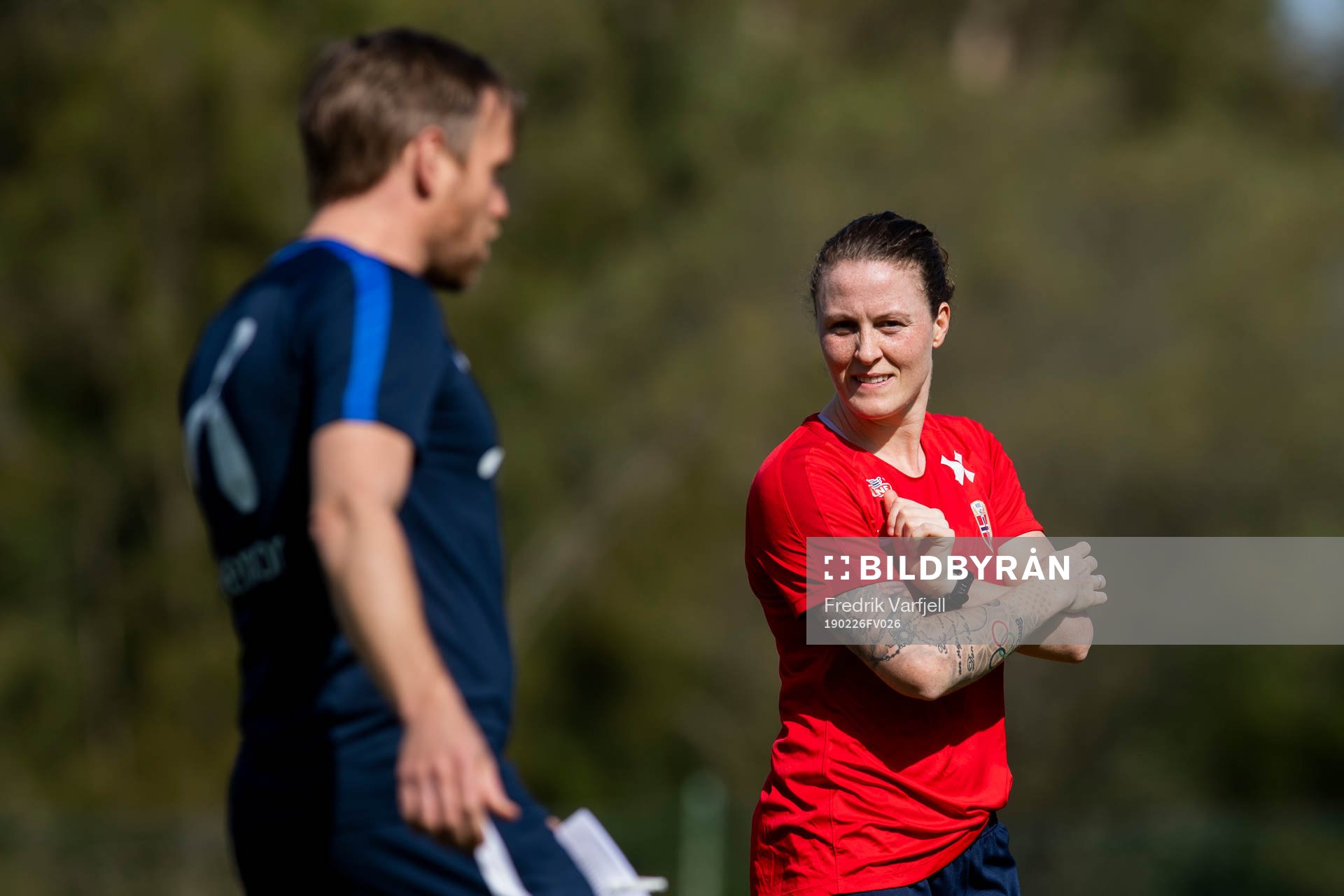 Martin Sjögren, head coach of Norway, and Isabell