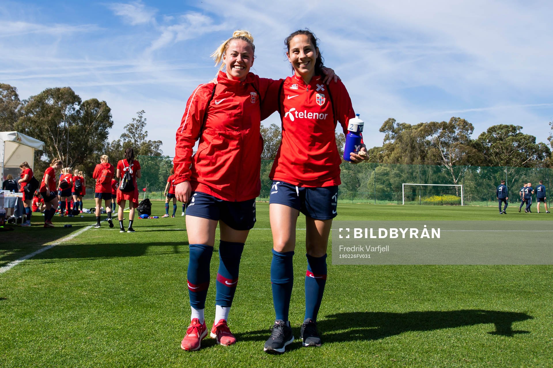 Therese Sessy Åsland and Maria Thorisdottir of Norway