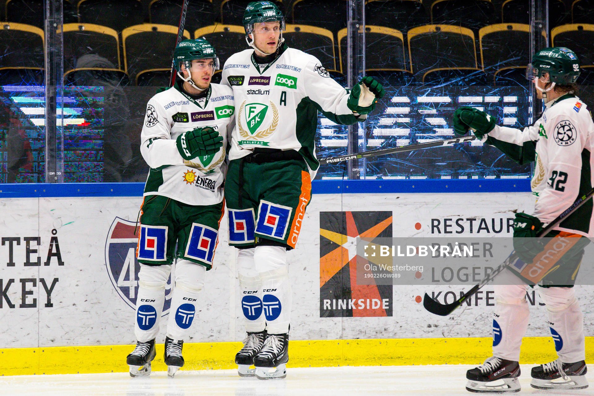 Färjestads Michael Lindqvist, Johan Ryno och Jesper