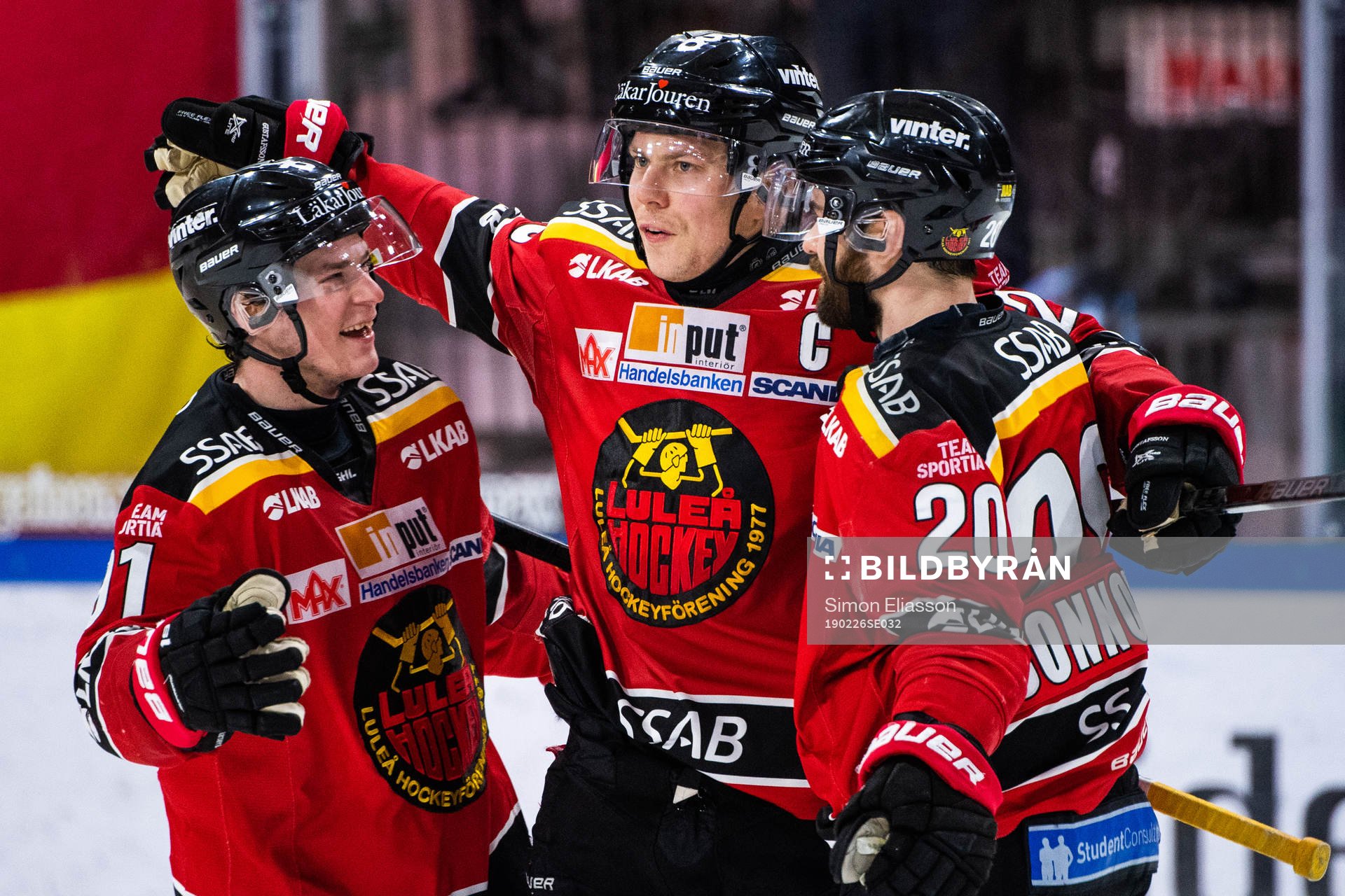 Luleås Austin Farley, Erik Gustafsson och Jack Connolly
