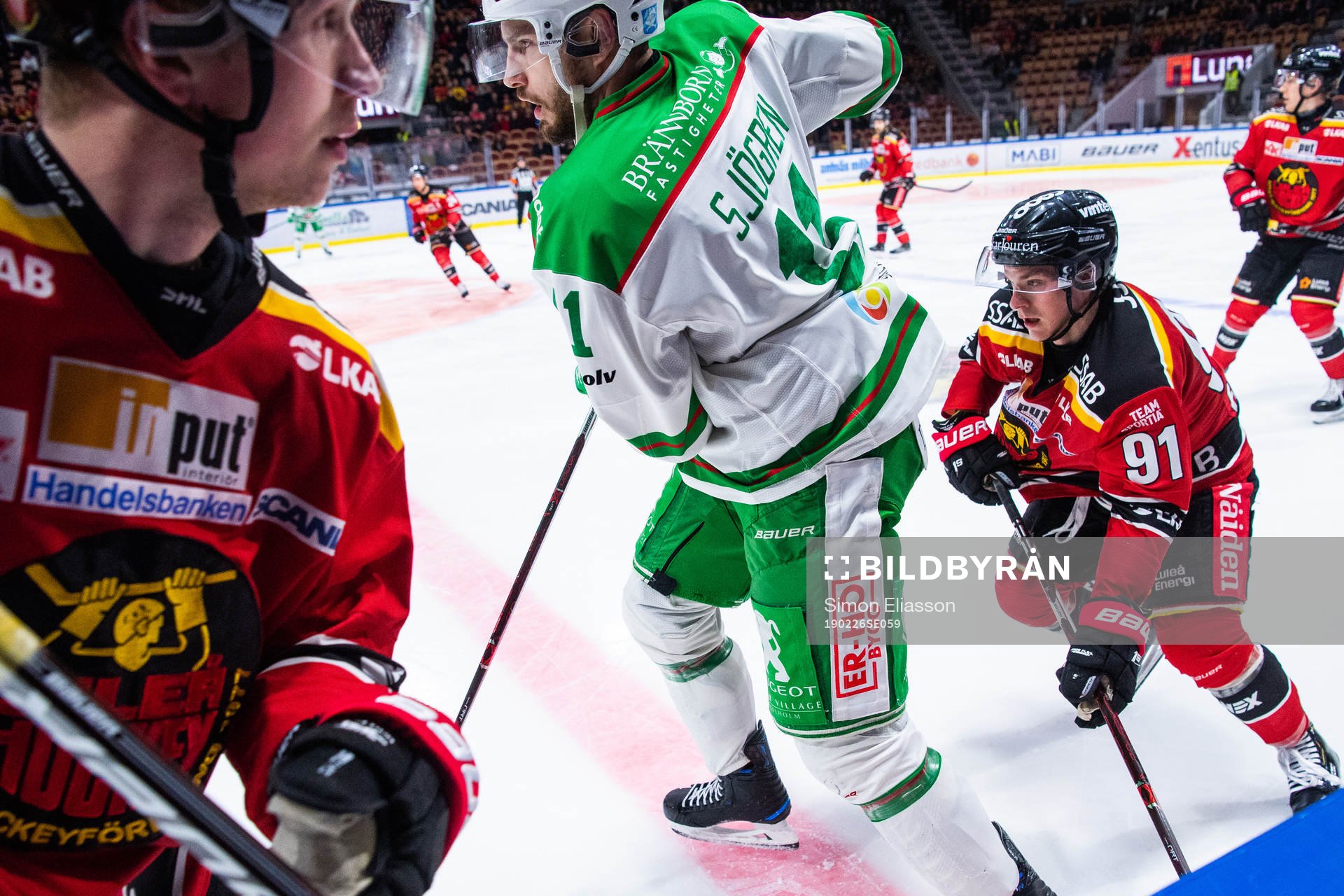 Luleås Jonas Berglund, Rögles Mattias Sjögren och